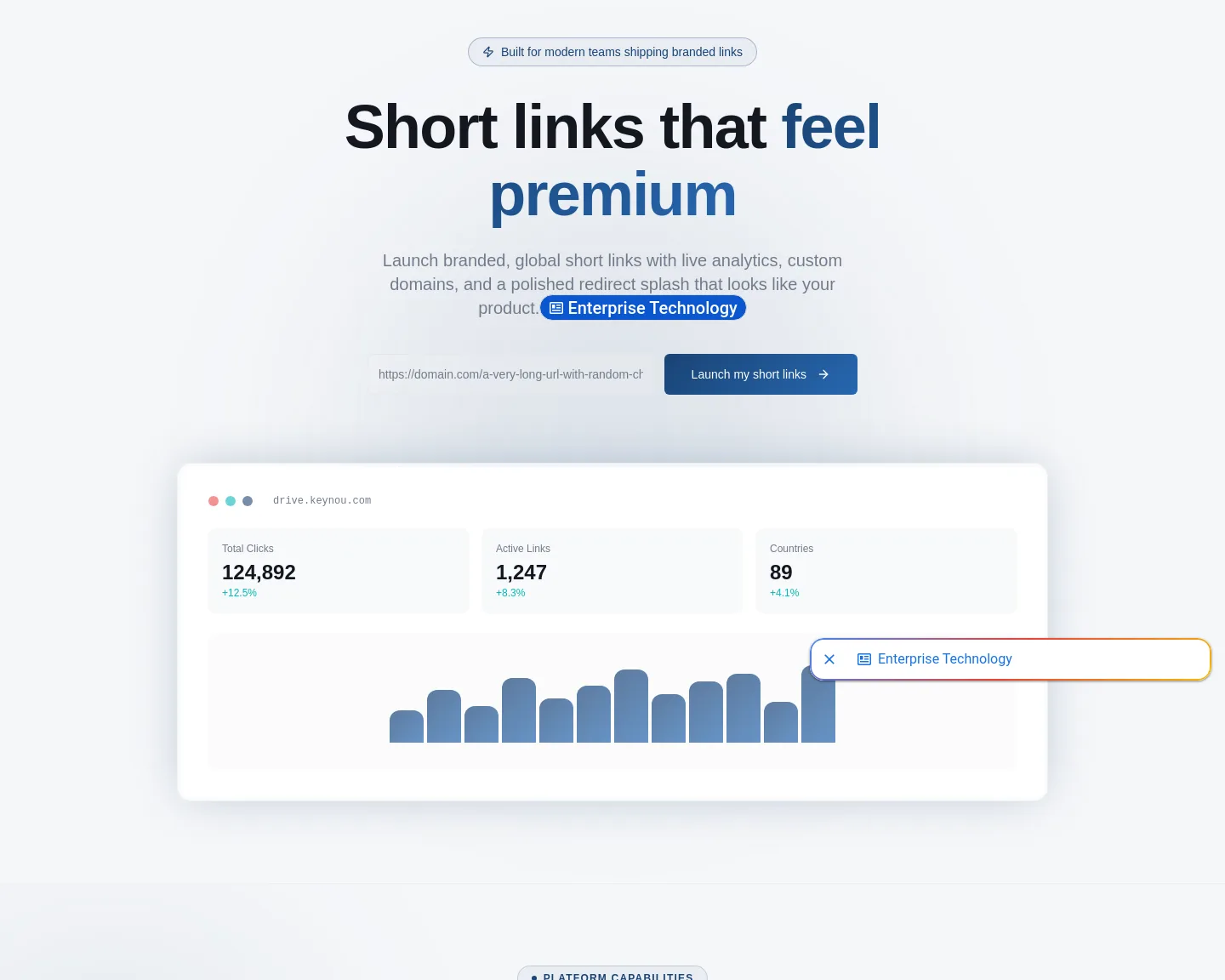 drive.keynou.com — a real Hero section