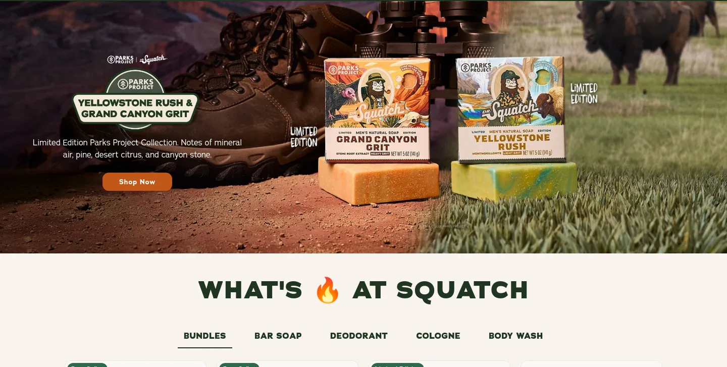 drsquatch.com — a real Hero section