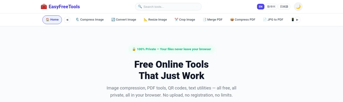 easyfreetools.net — a measured funnel