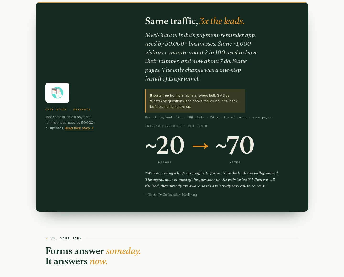 easyfunnel.co — a real Logo Wall section