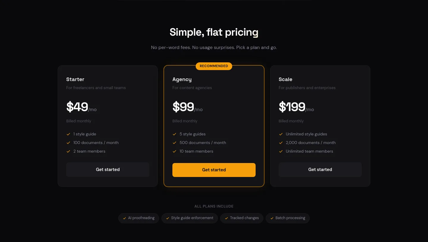 editforge.polsia.app Pricing section
