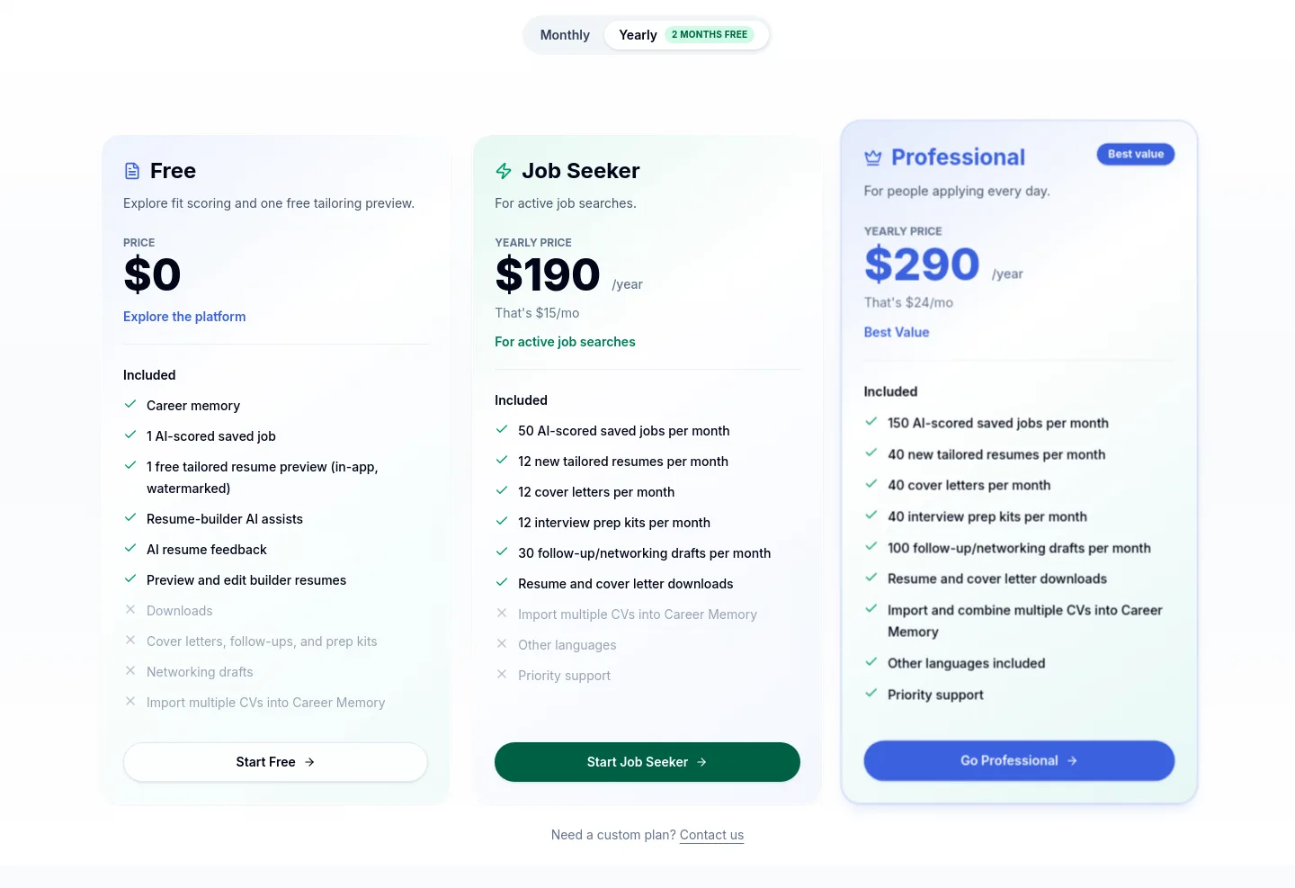 elev-ai.com Pricing section