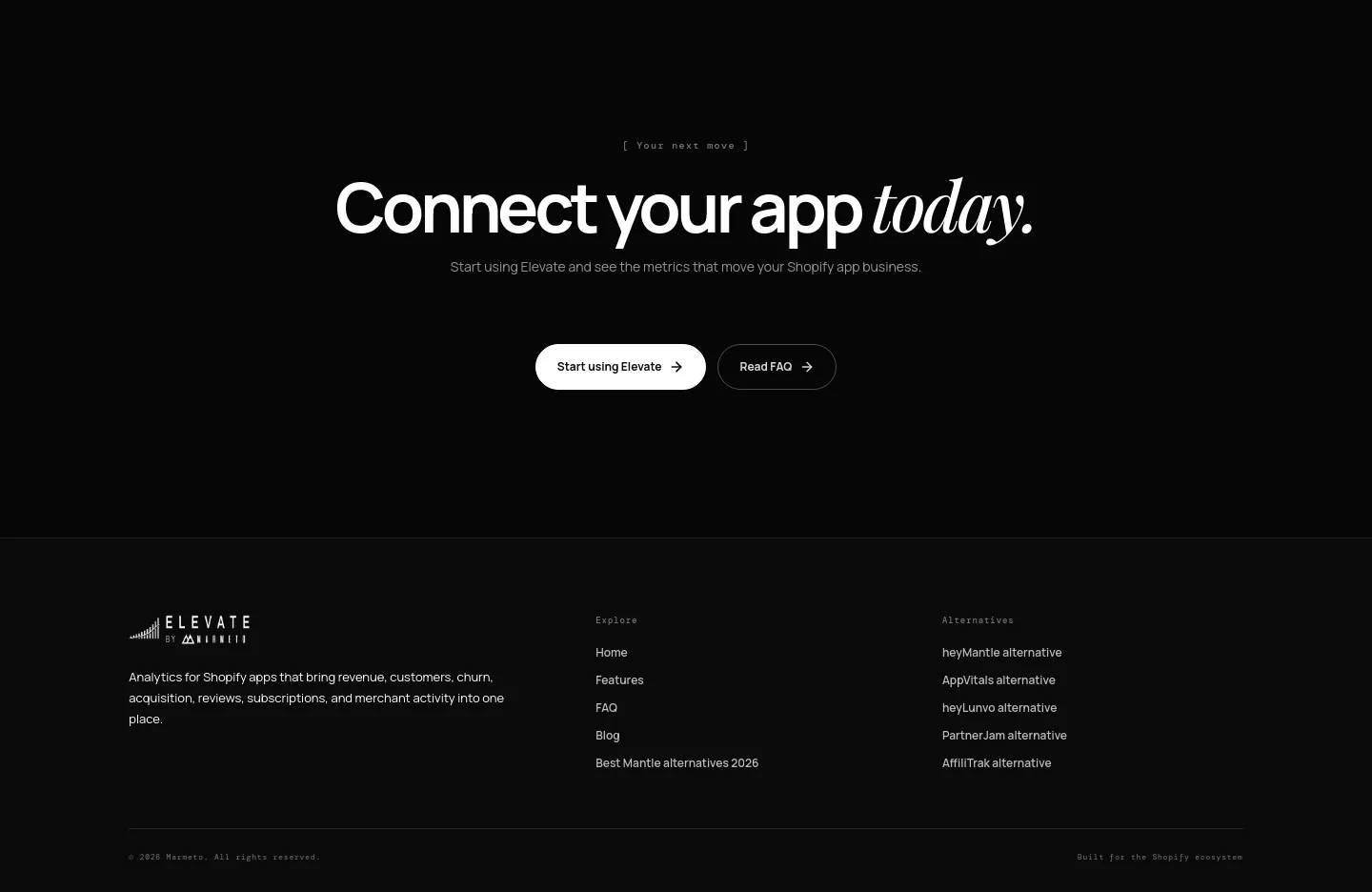 elevate.marmeto.com — a real FAQ section