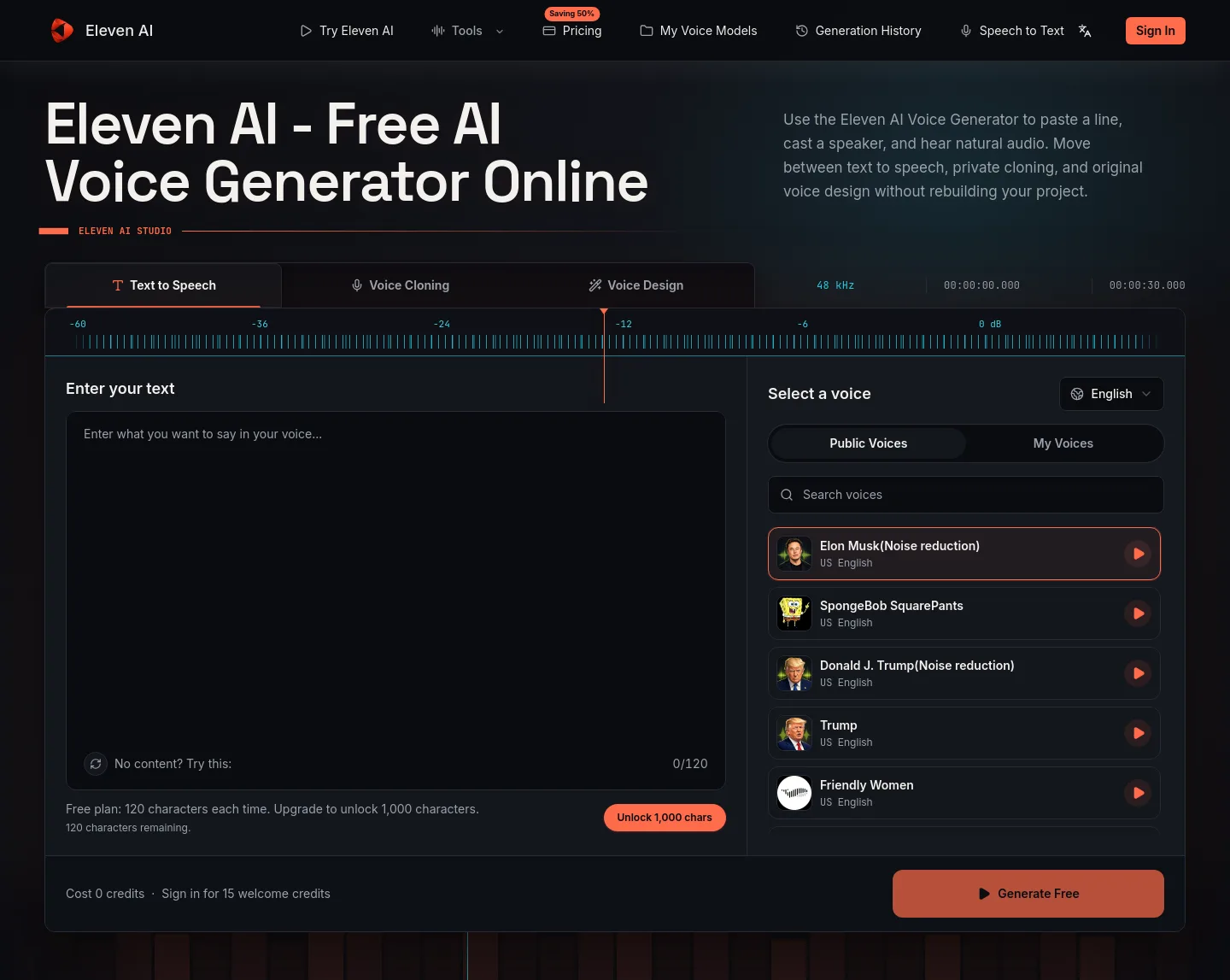 elevenai.app Hero section
