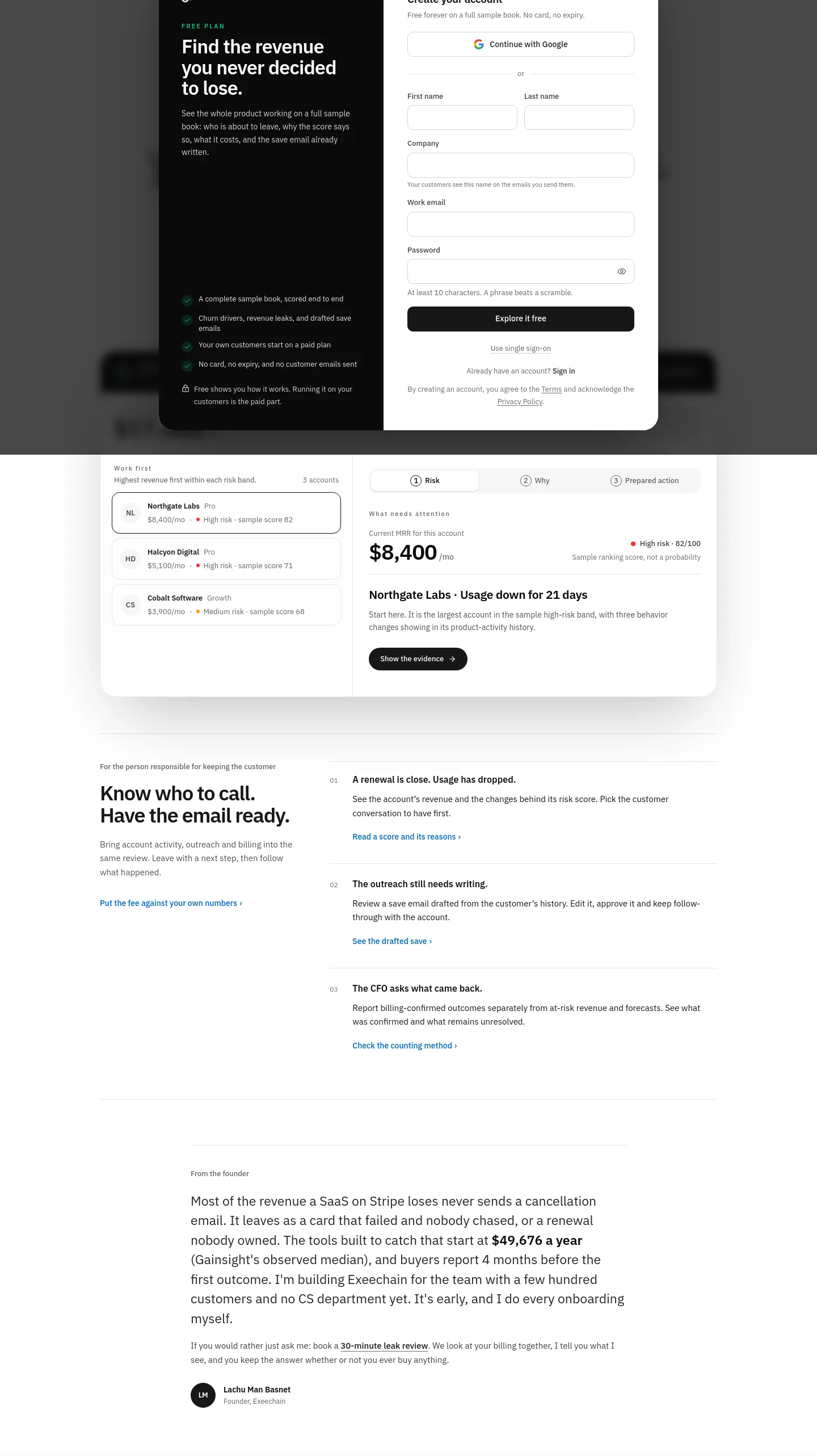 exeechain.com Hero section