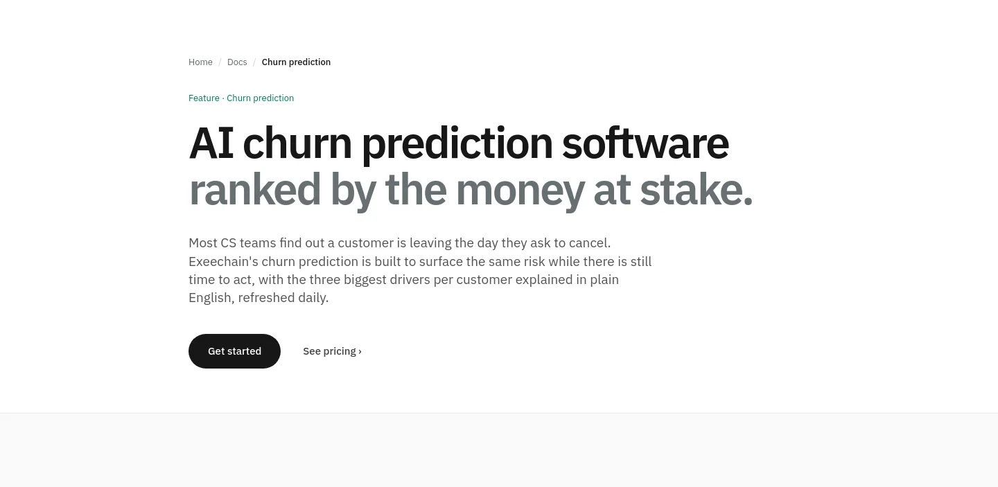 exeechain.com Hero section