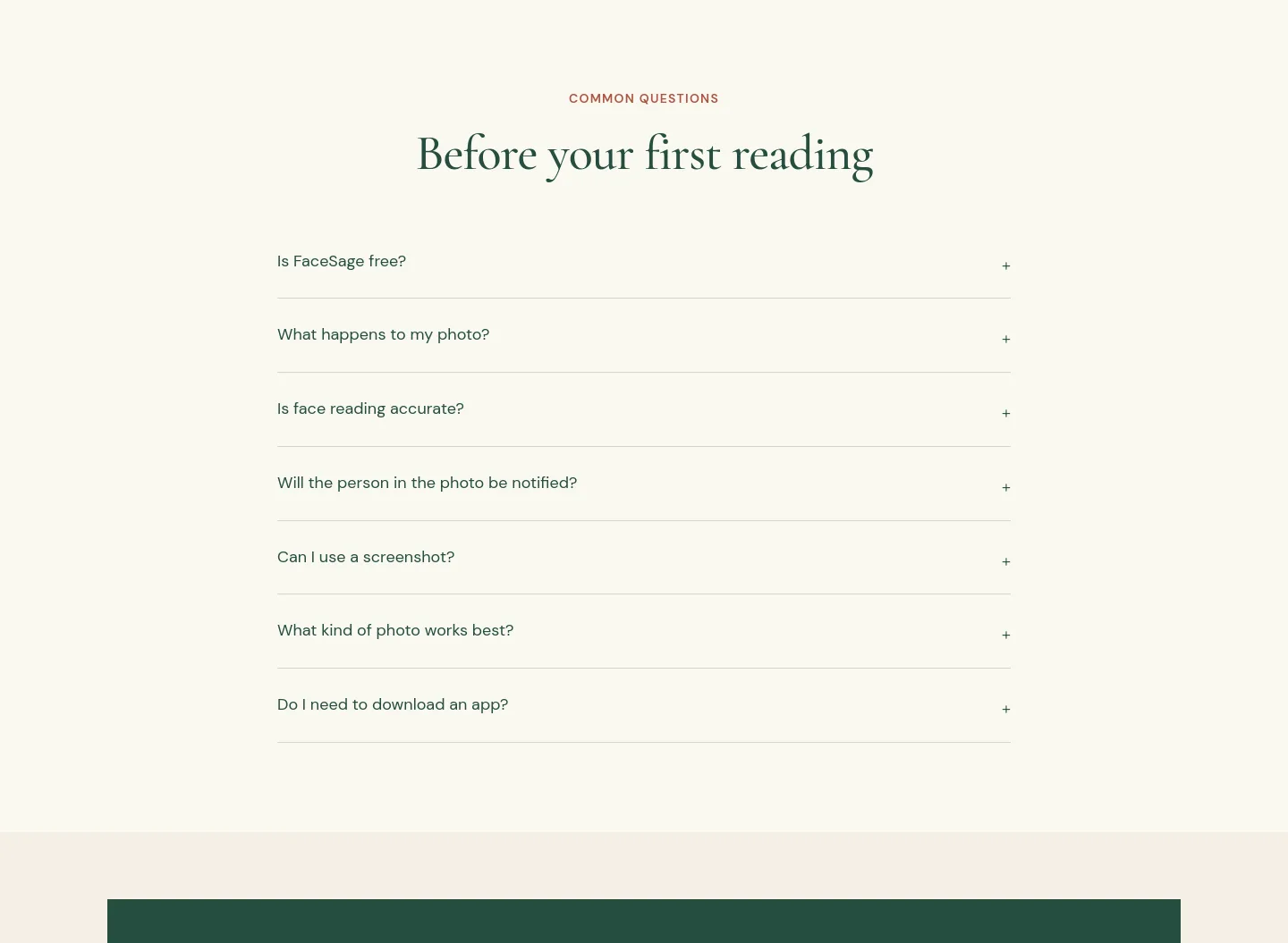 facesage.app FAQ section