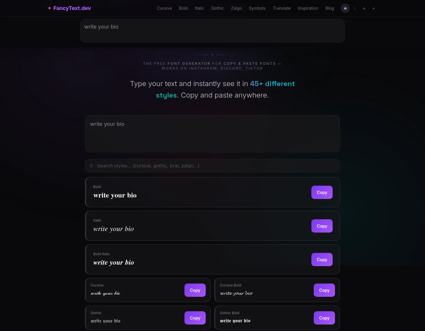 fancytext.dev