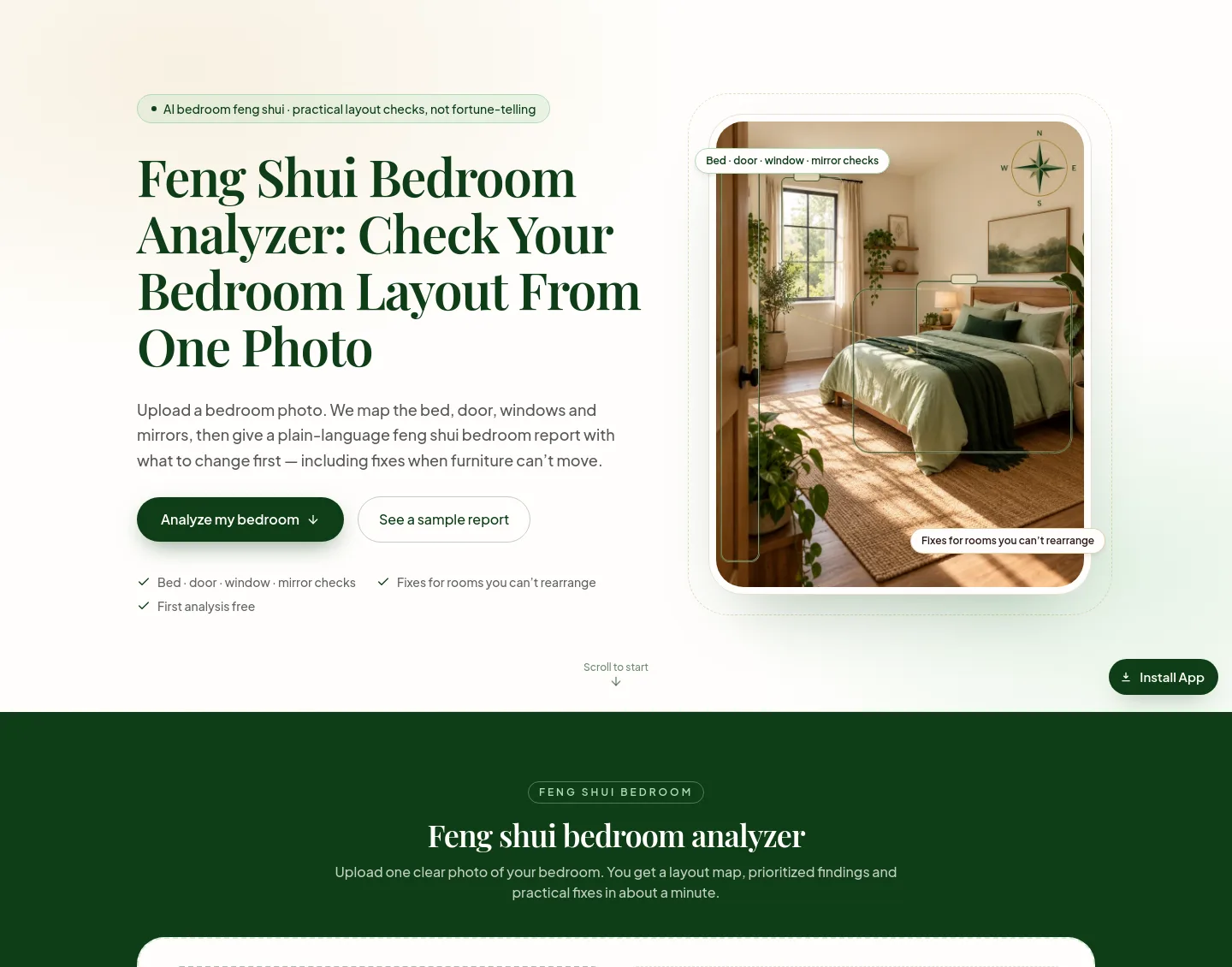 fengshuibedroom.app — Hero