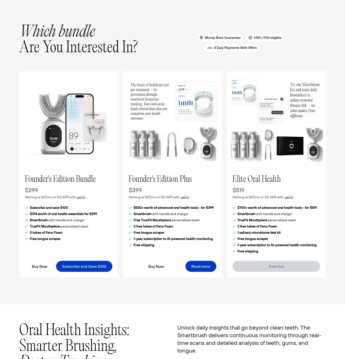 feno.co Pricing section