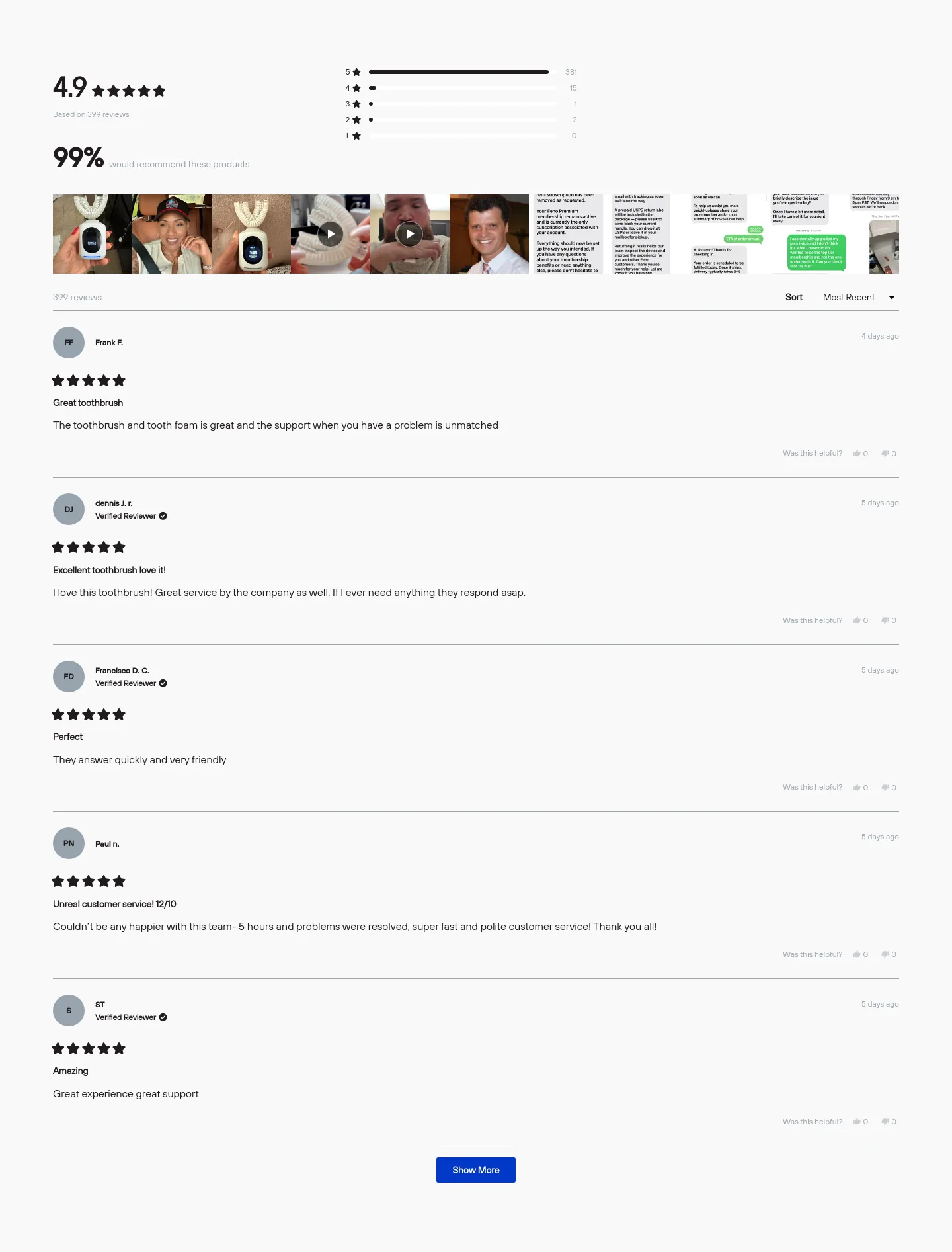 feno.co Reviews section