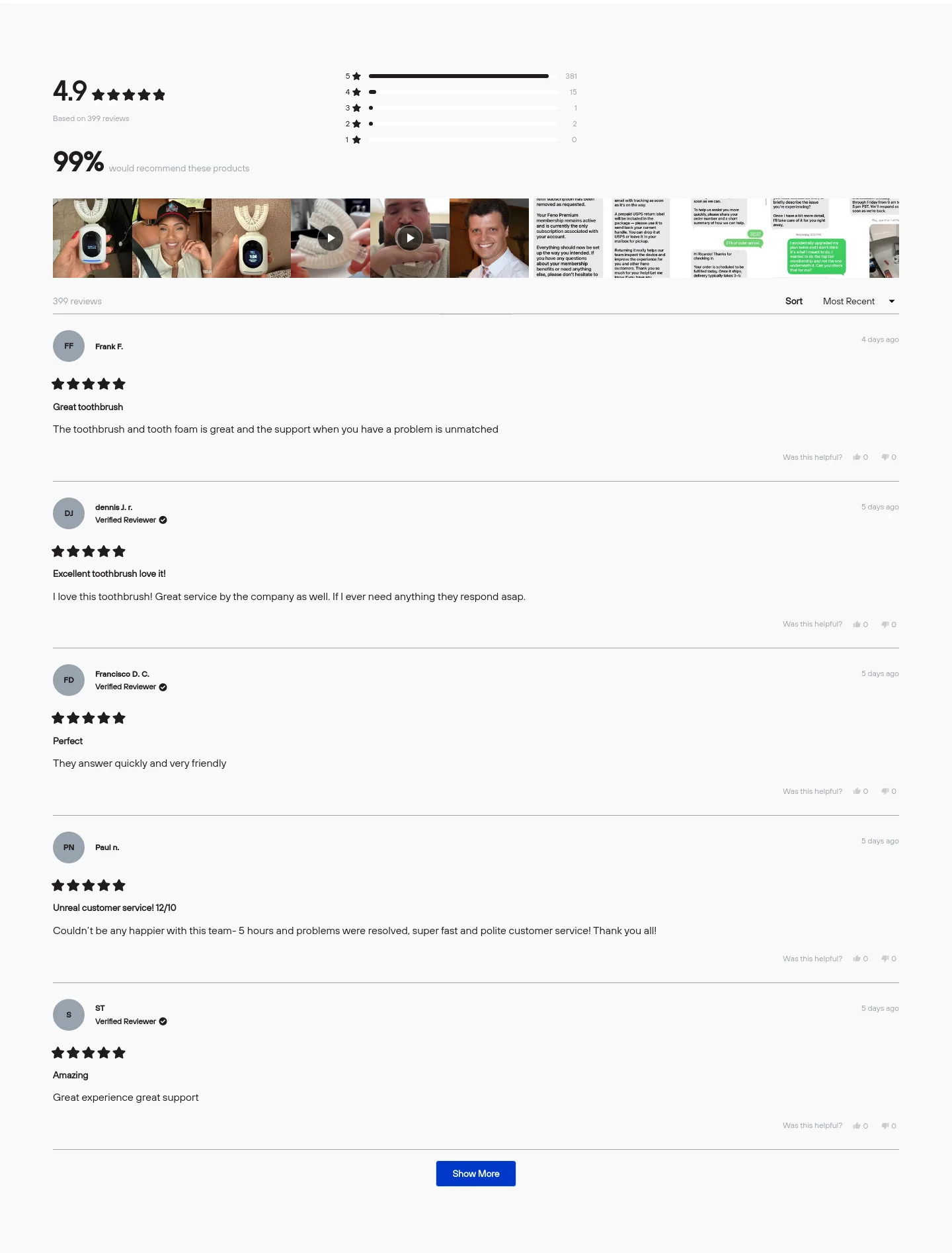 feno.co Reviews section