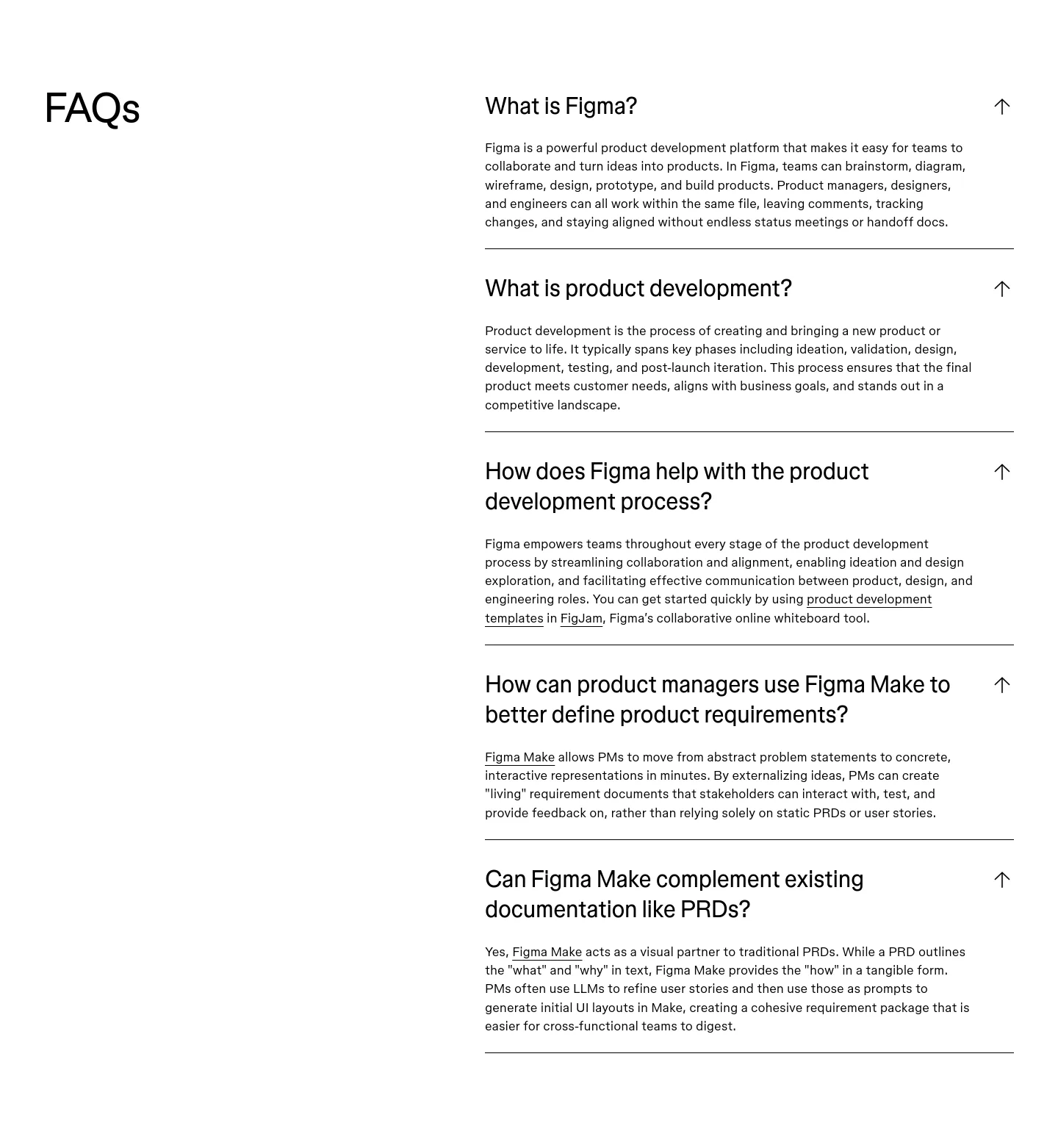 figma.com FAQ section