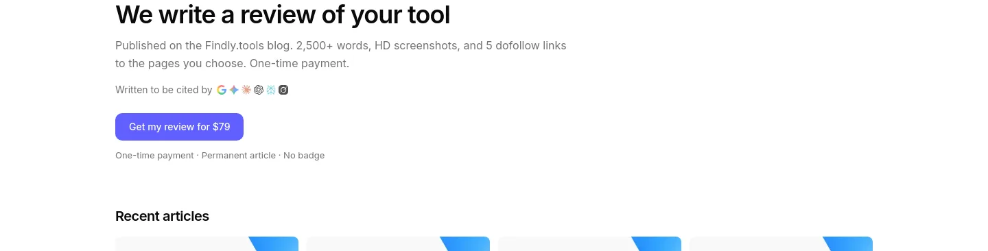 findly.tools Hero section