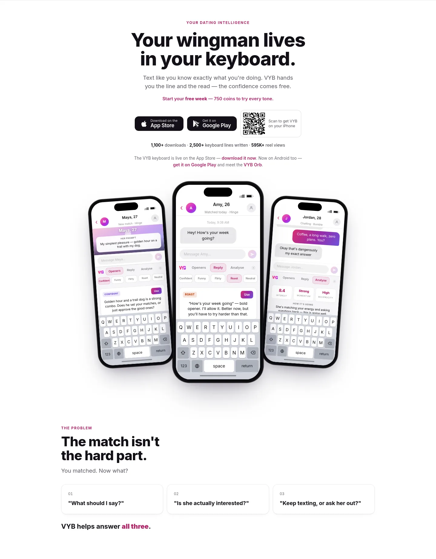 findvyb.com Hero section