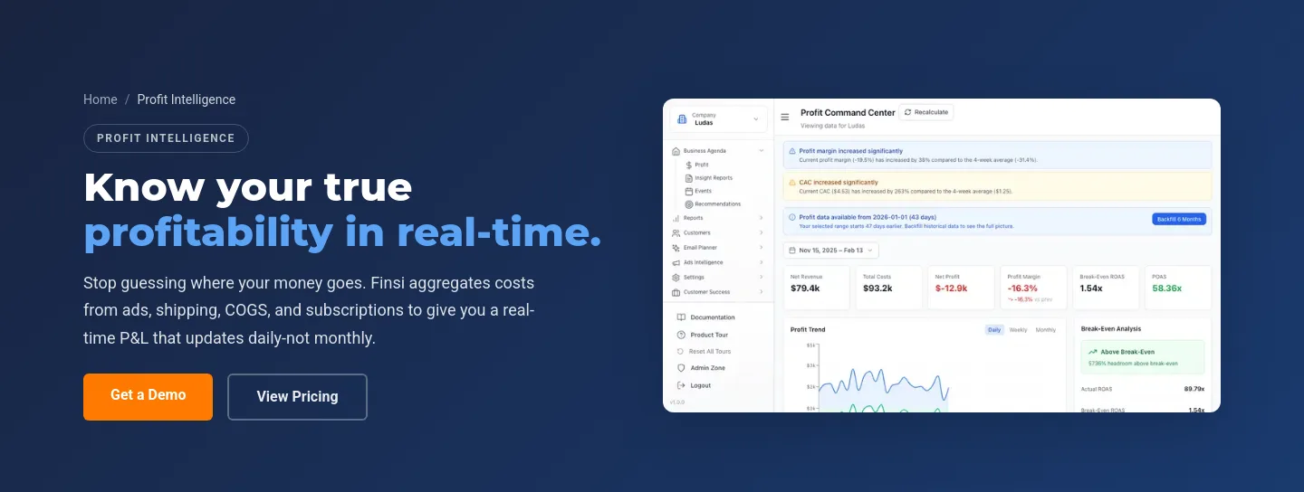 finsi.ai Hero section