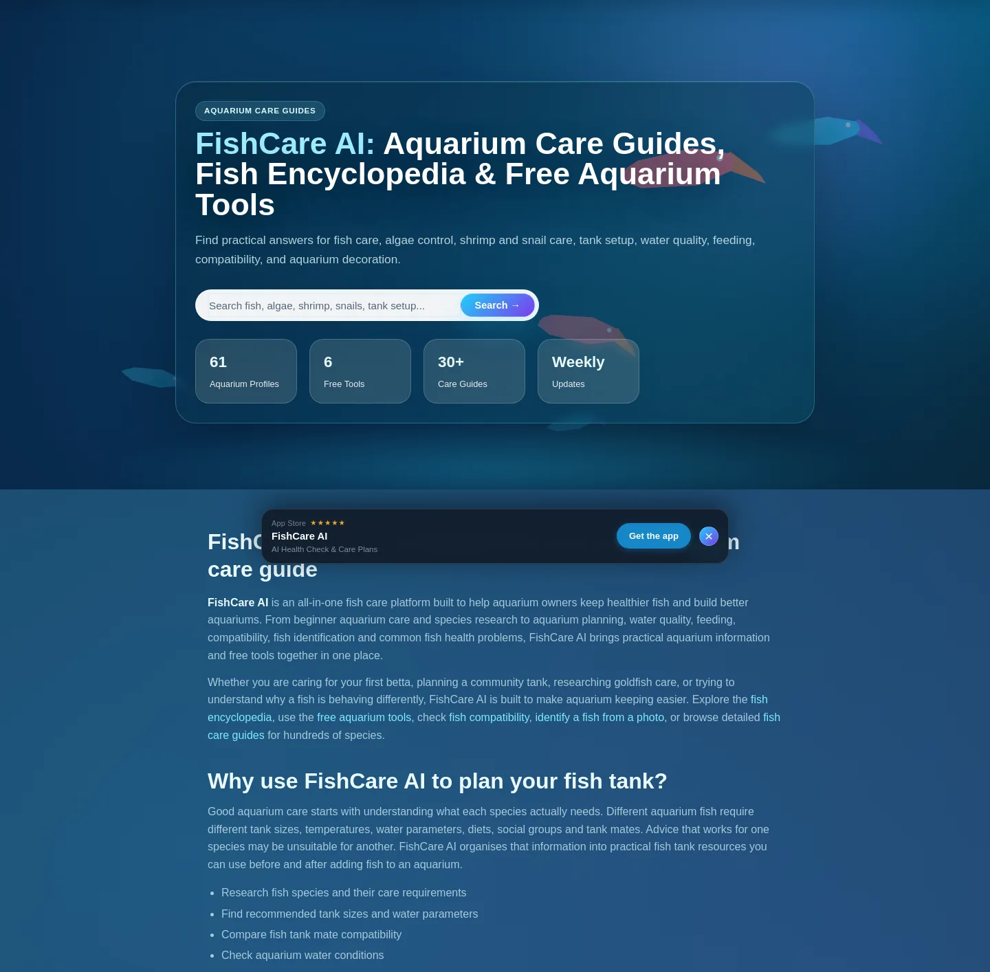 fishcareai.com — a real Hero section