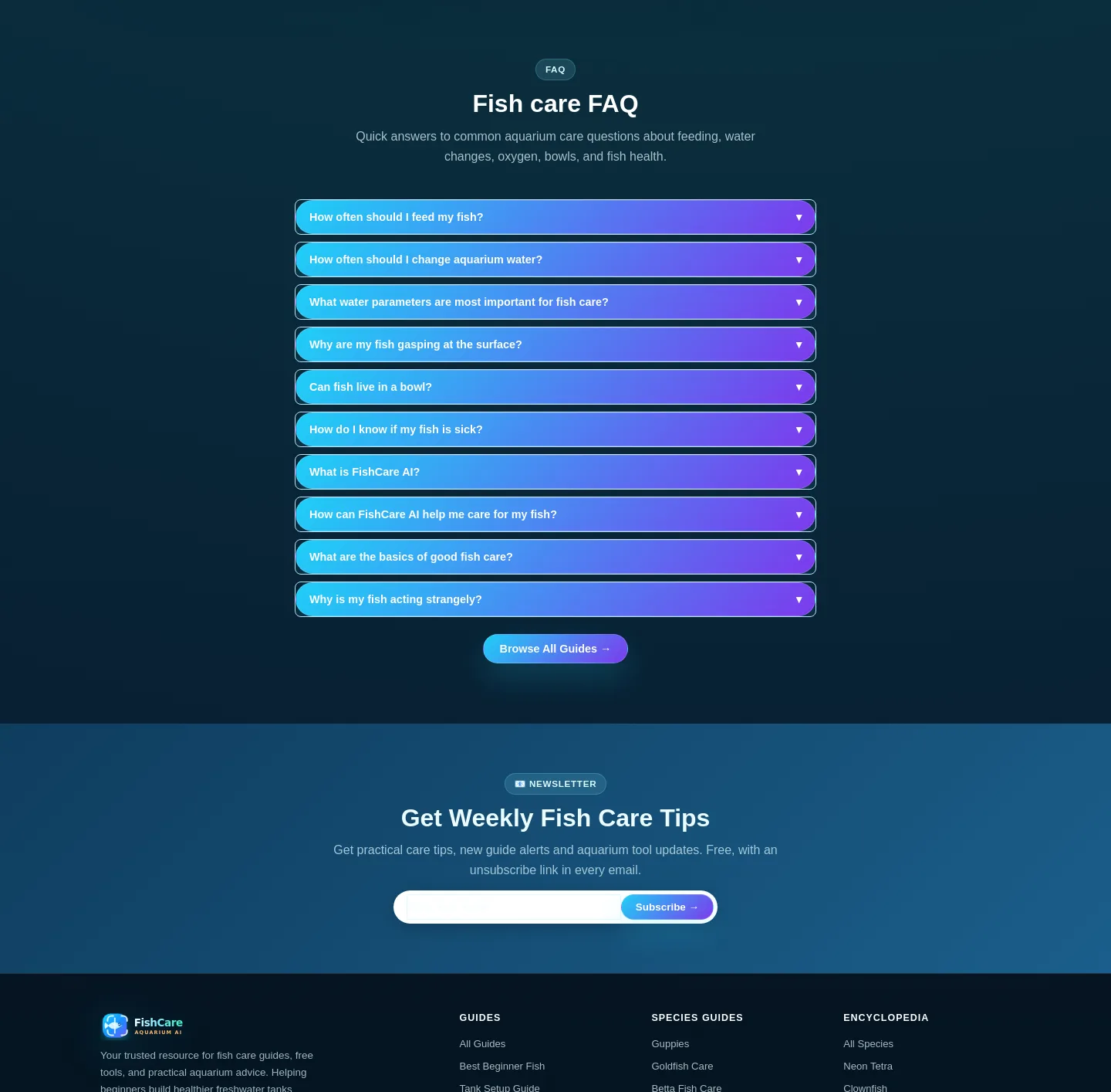 fishcareai.com — a real FAQ section