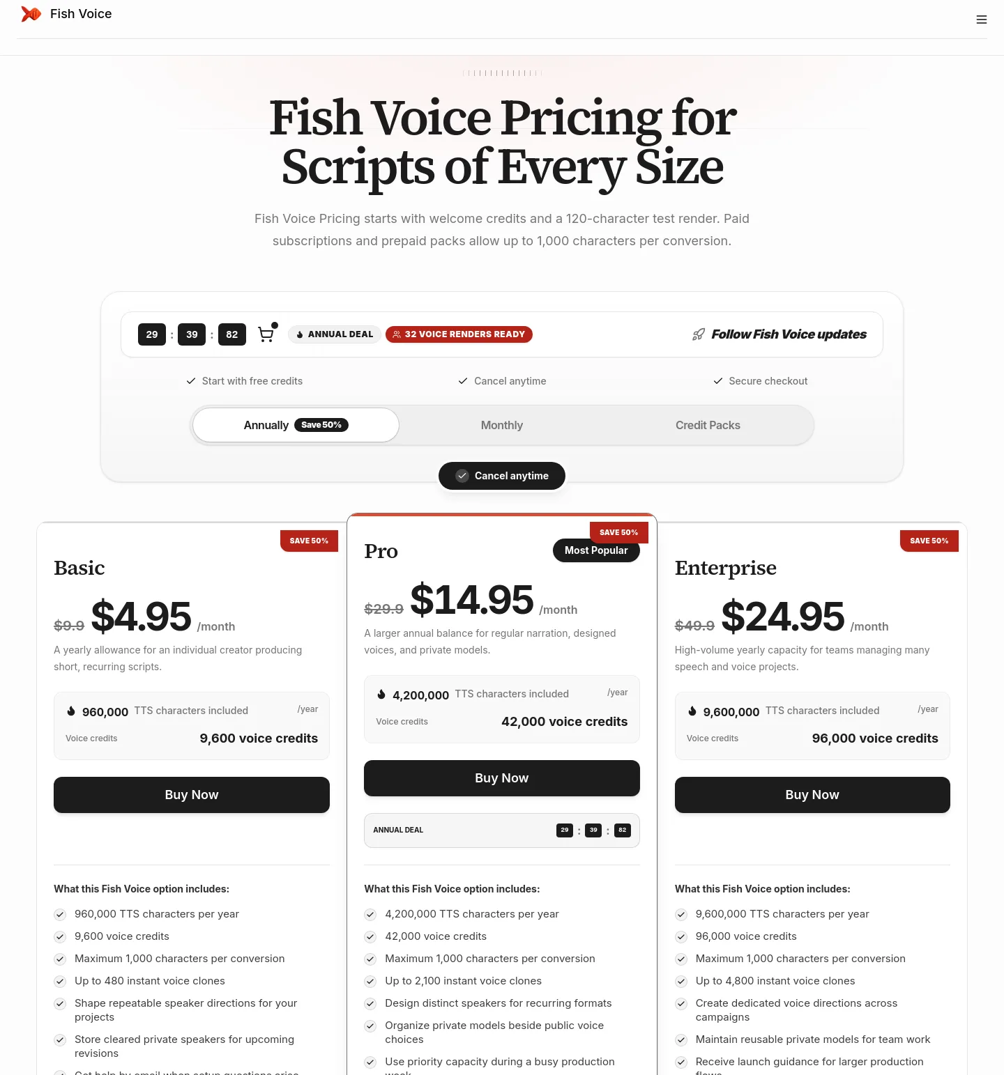fishvoices.com Hero section