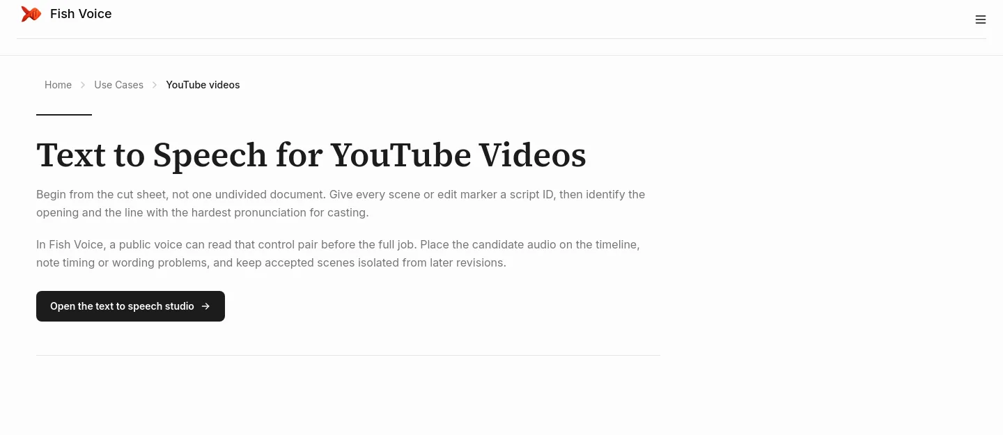 fishvoices.com Hero section