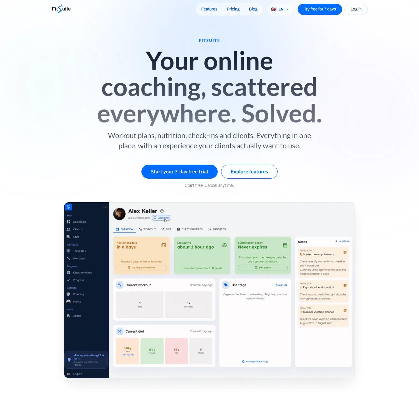 fitsuite.co — a real Hero section