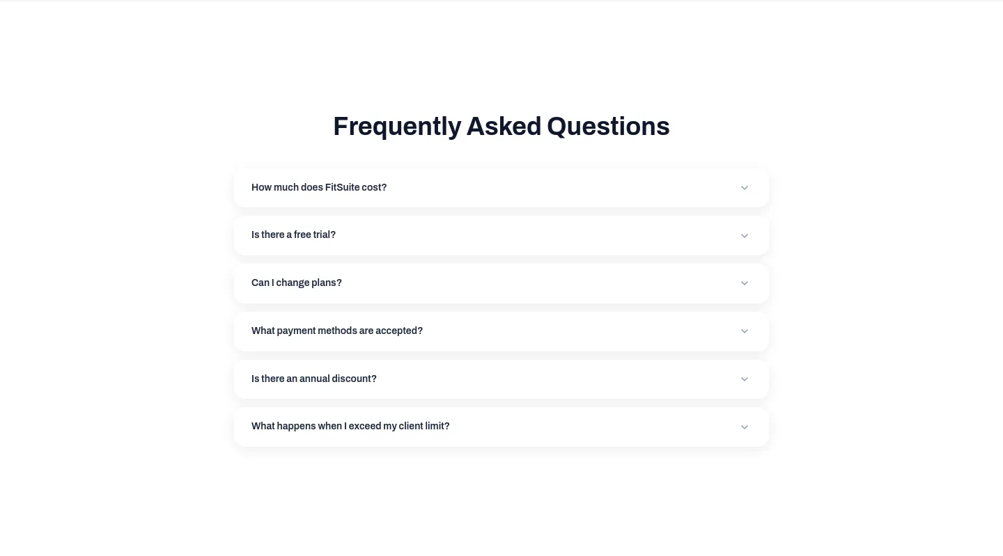 fitsuite.co FAQ section