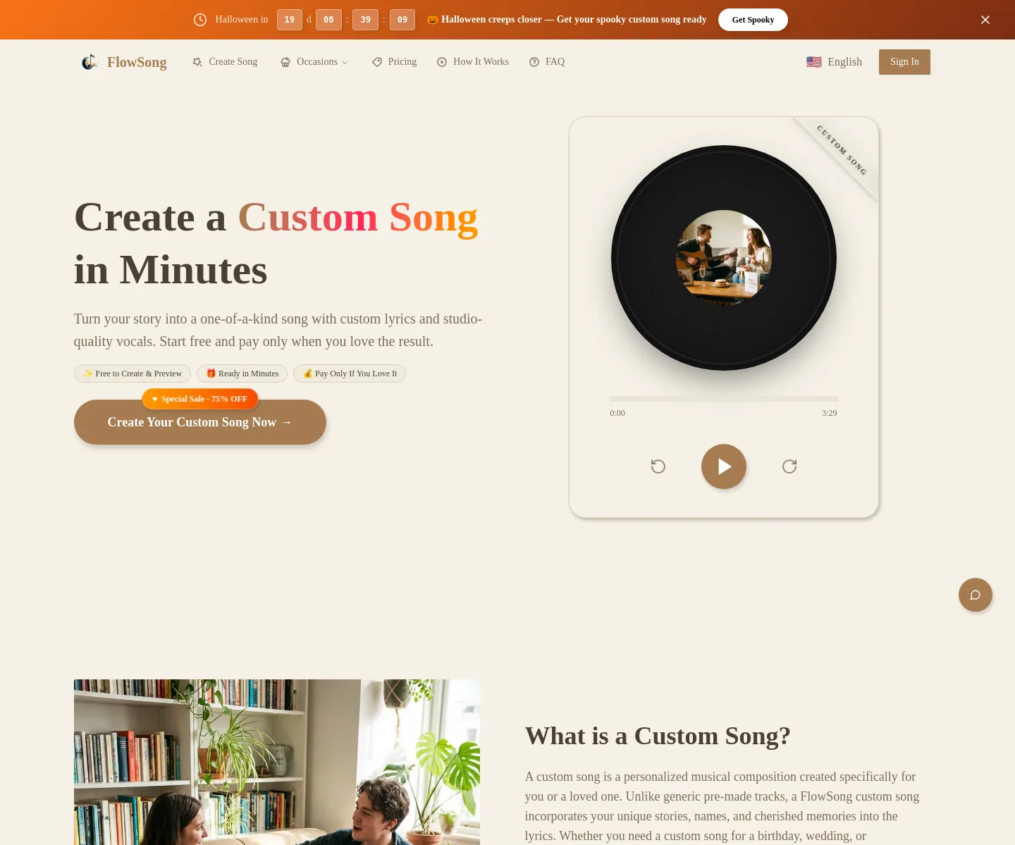 flowsong.app — a measured funnel