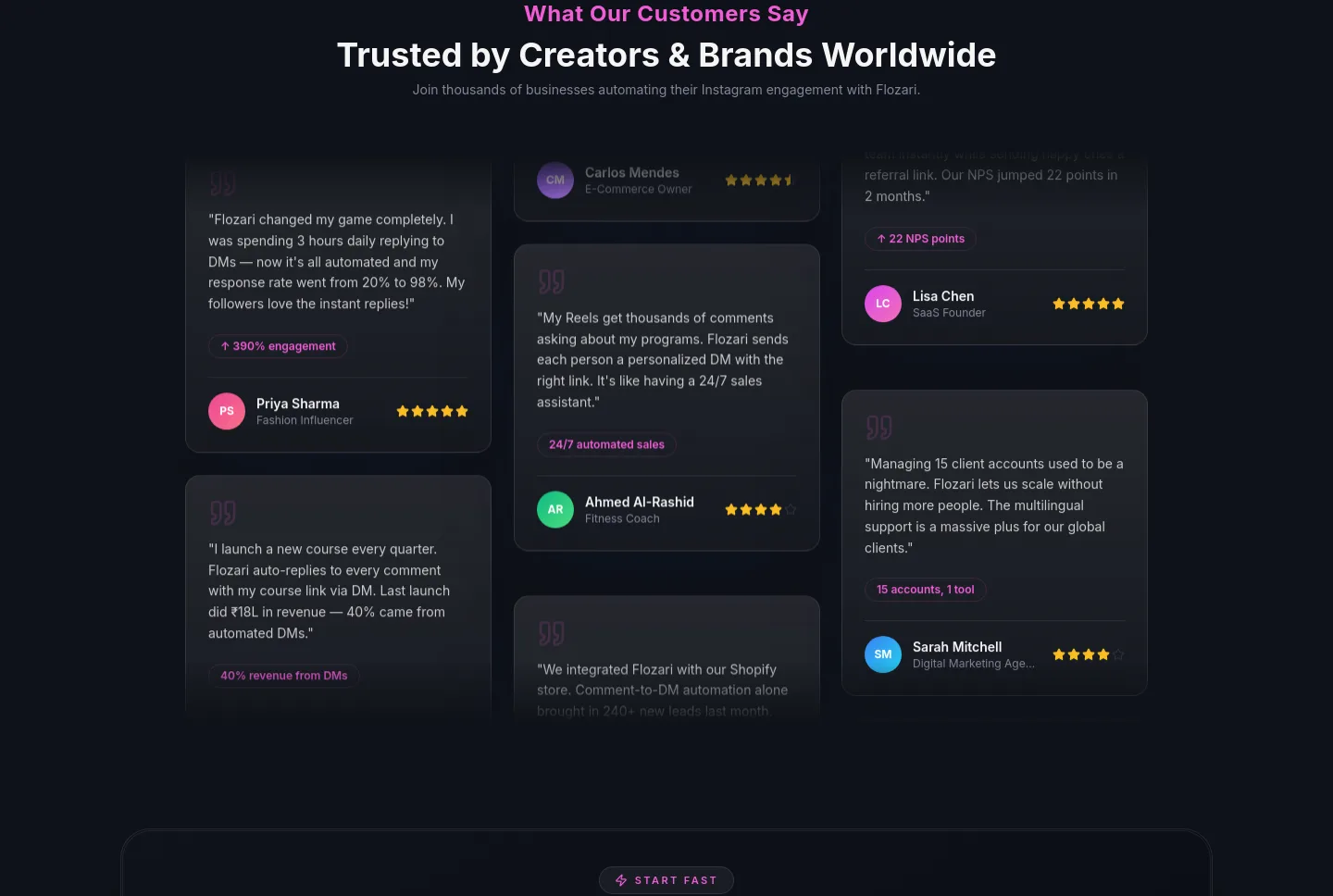 flozari.com — a real Logo Wall section