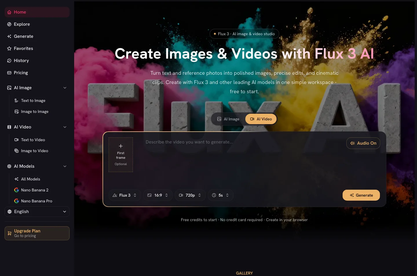 flux-3.co Hero section
