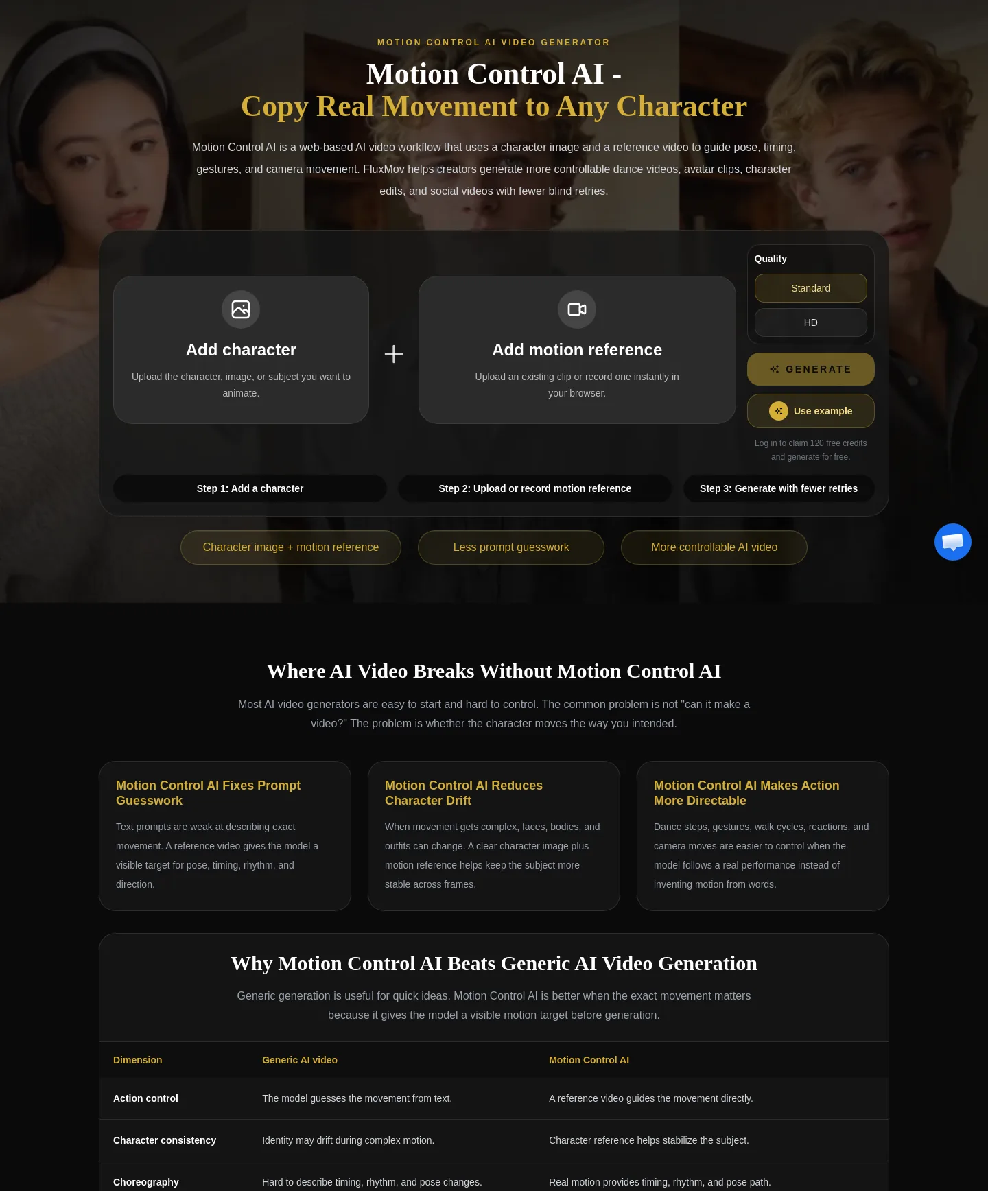 fluxmov.com — a real Hero section
