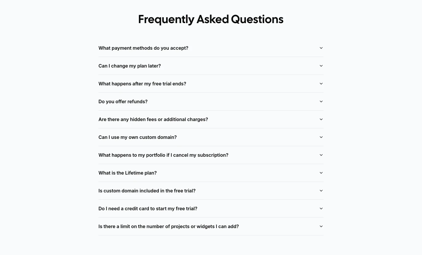 foliox.me FAQ section