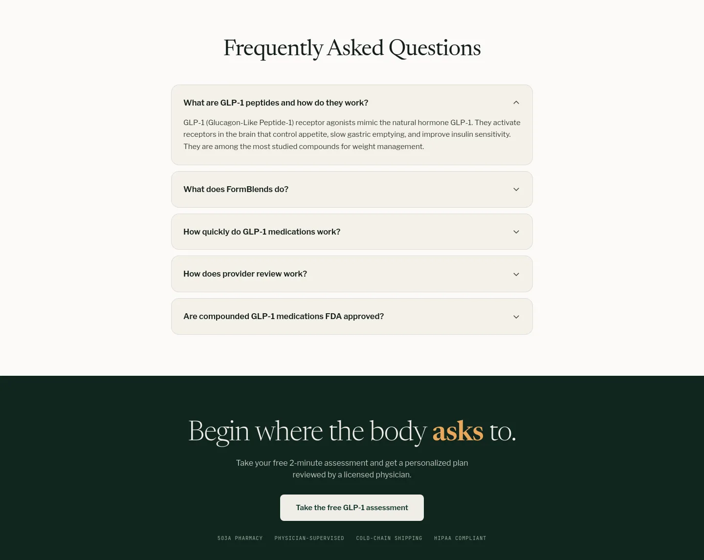 formblends.com FAQ section
