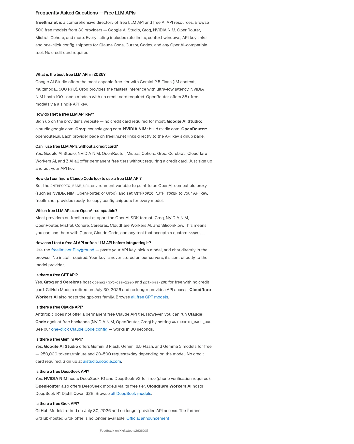 freellm.cc FAQ section