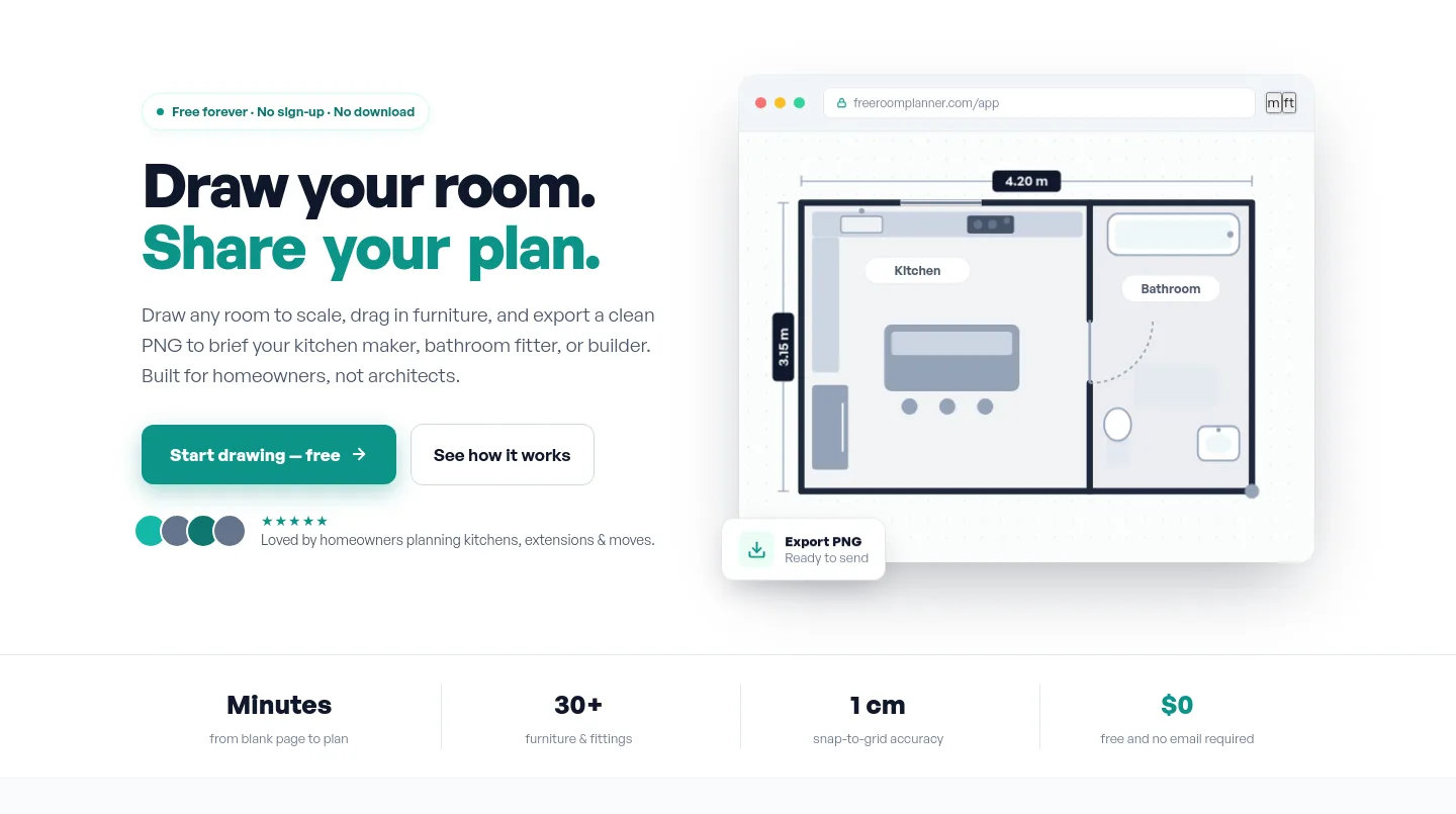 freeroomplanner.com — a real Hero section