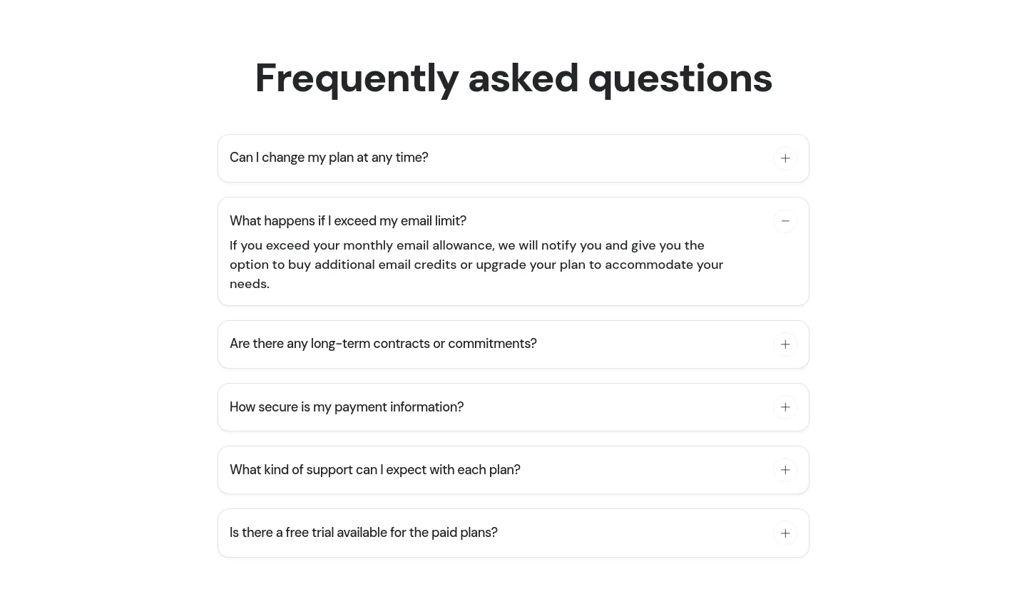 frontrunners.io FAQ section