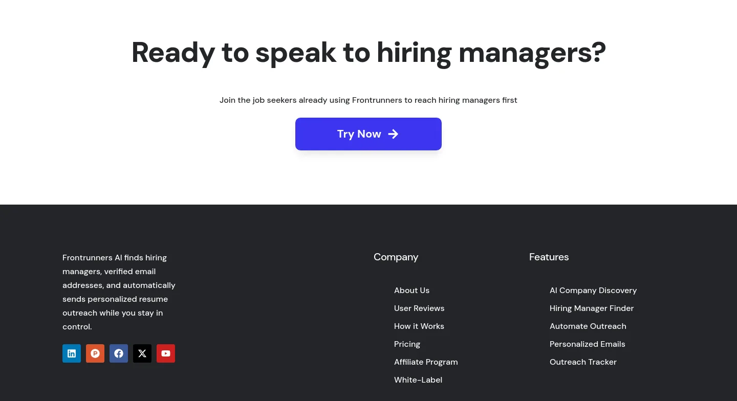 frontrunners.io CTA section