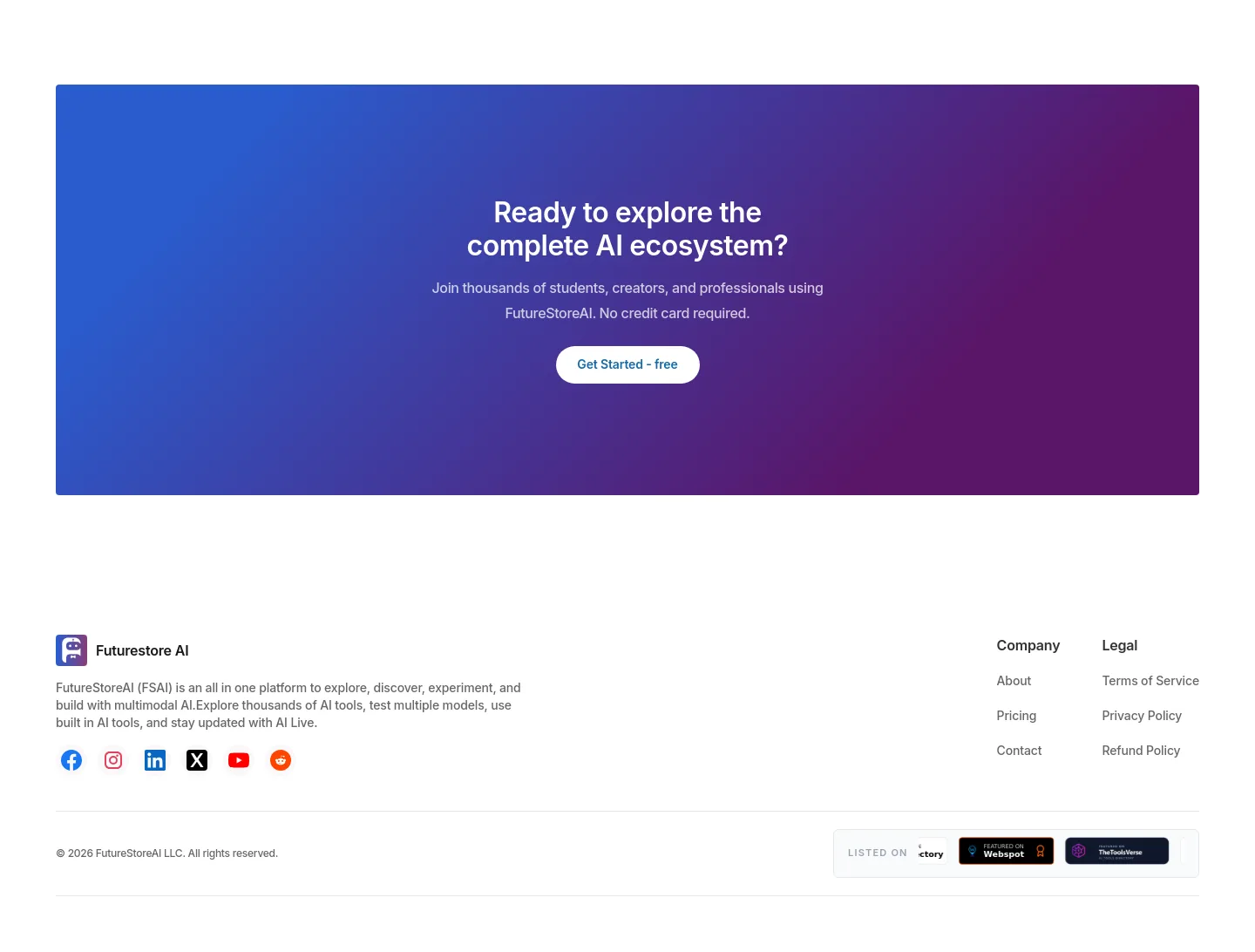 futurestore.ai CTA section