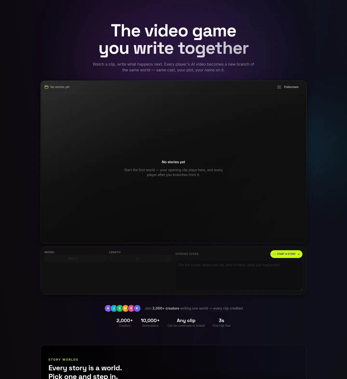 gamegen.fun — a real Hero section