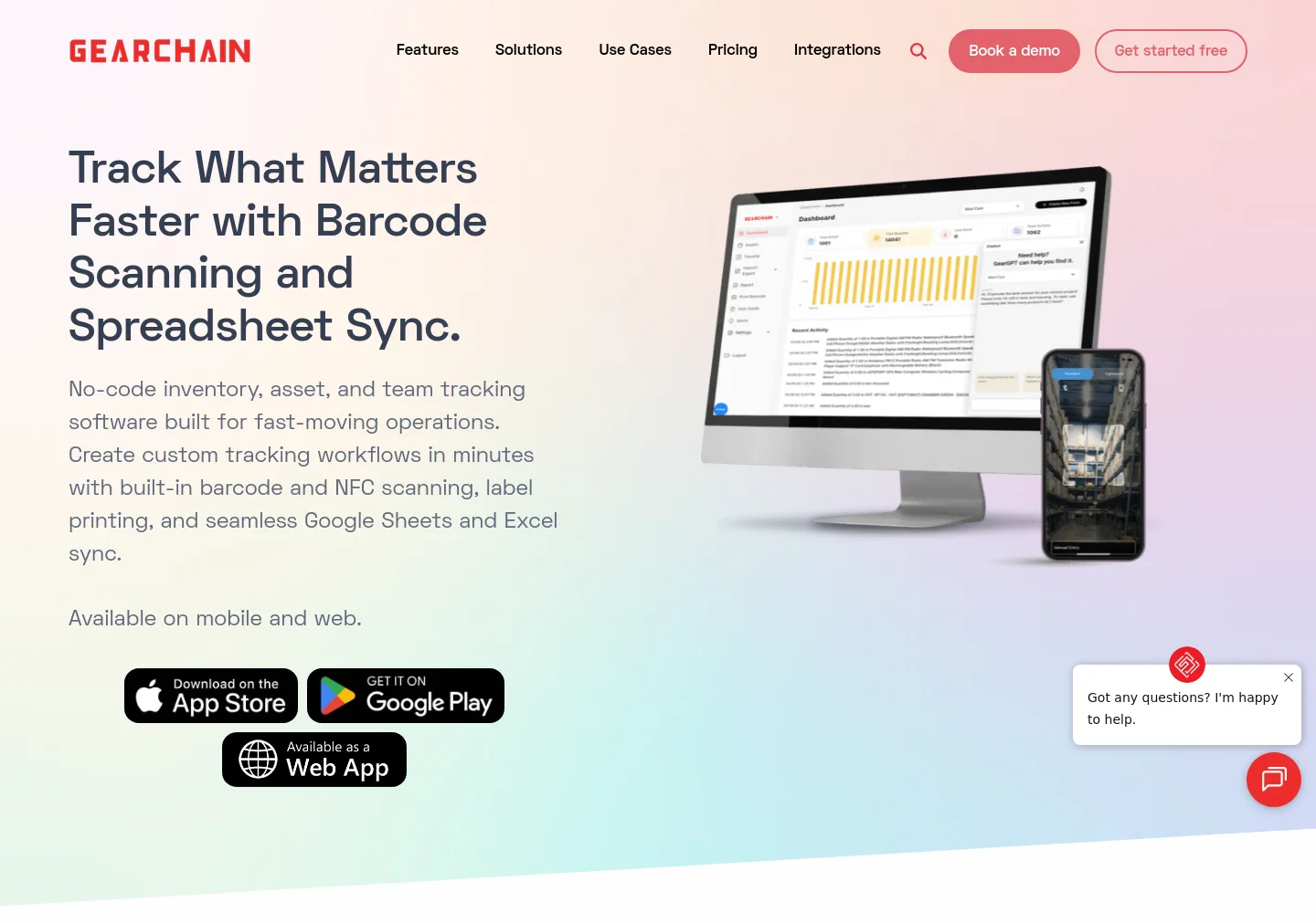 gearchain.io Hero section
