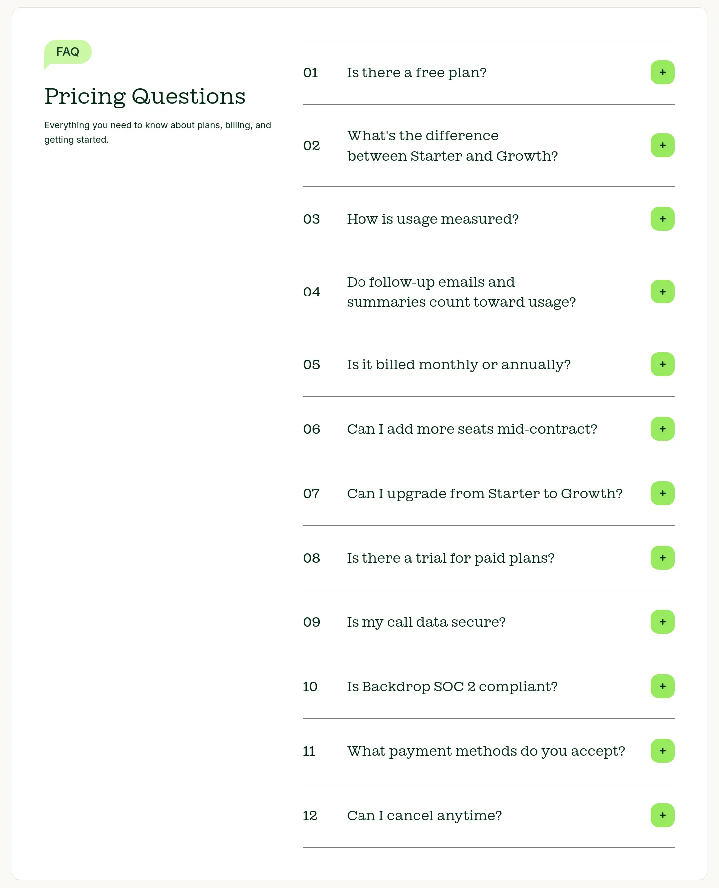 getbackdrop.ai FAQ section