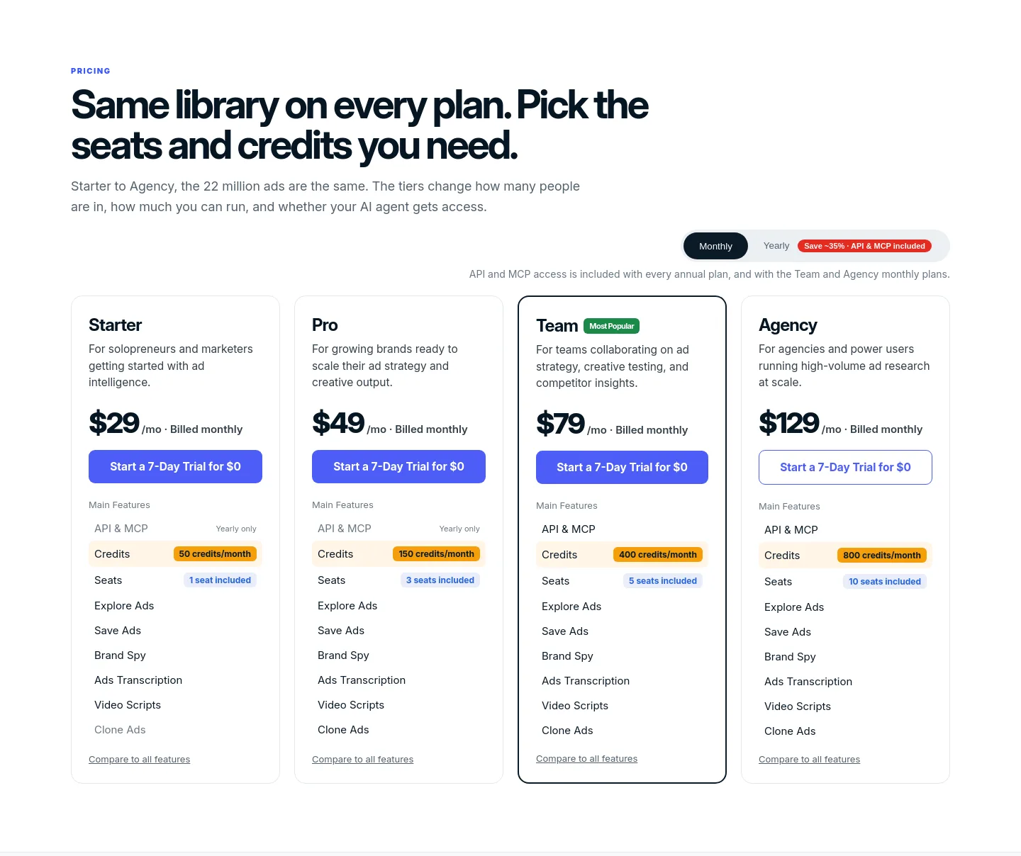 gethookd.ai Pricing section