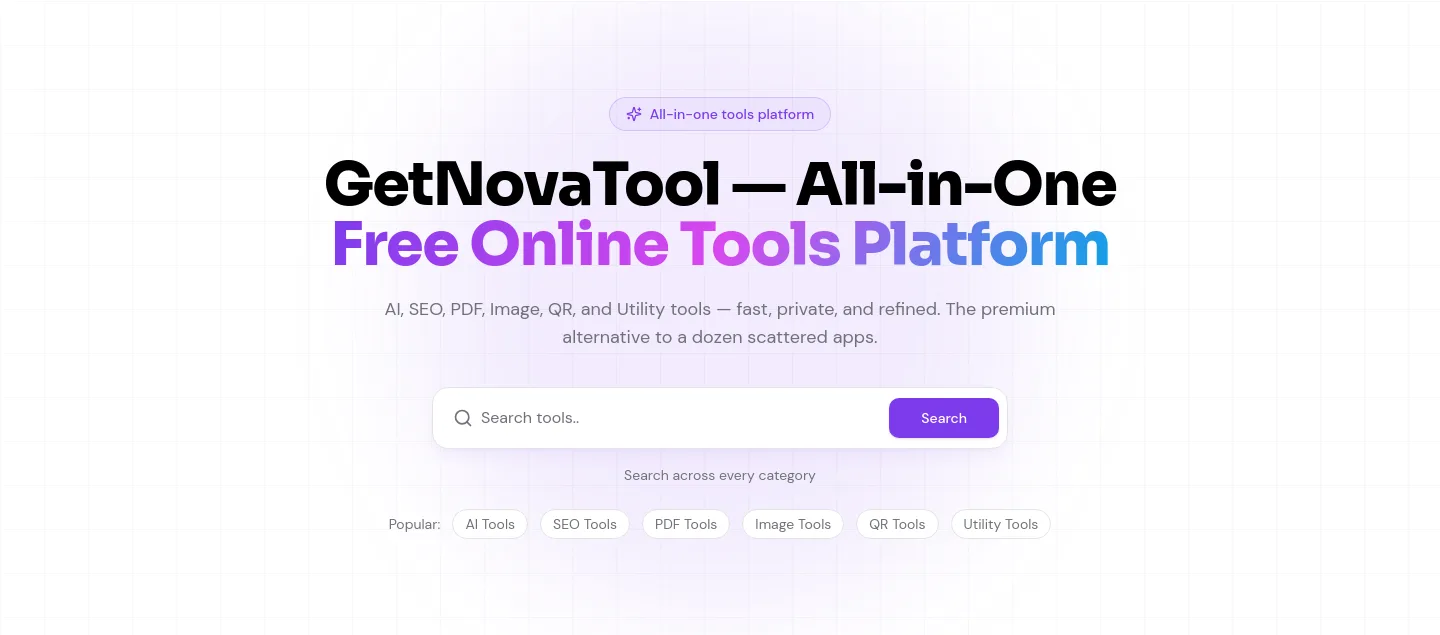 getnovatool.com — a real Hero section