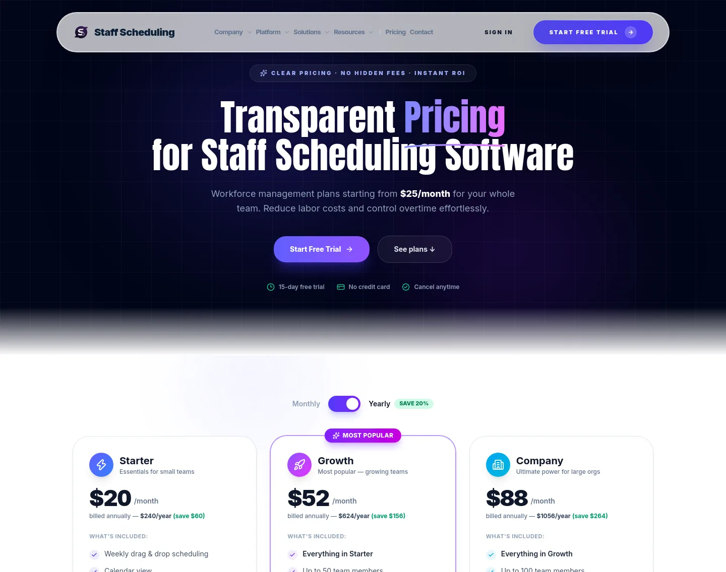 getstaffscheduling.ca Hero section