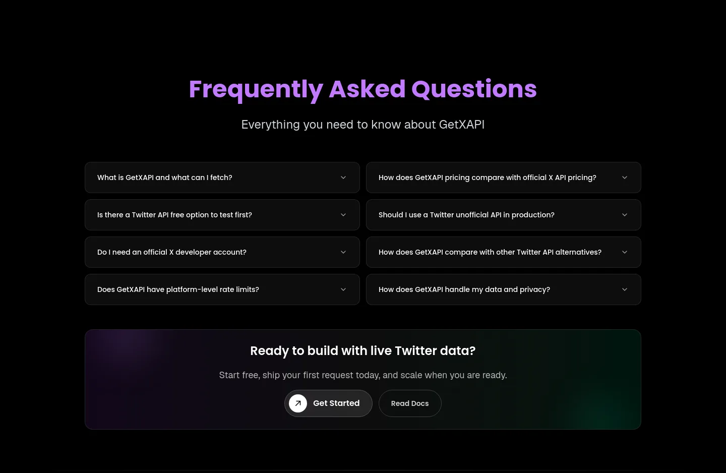 getxapi.com FAQ section
