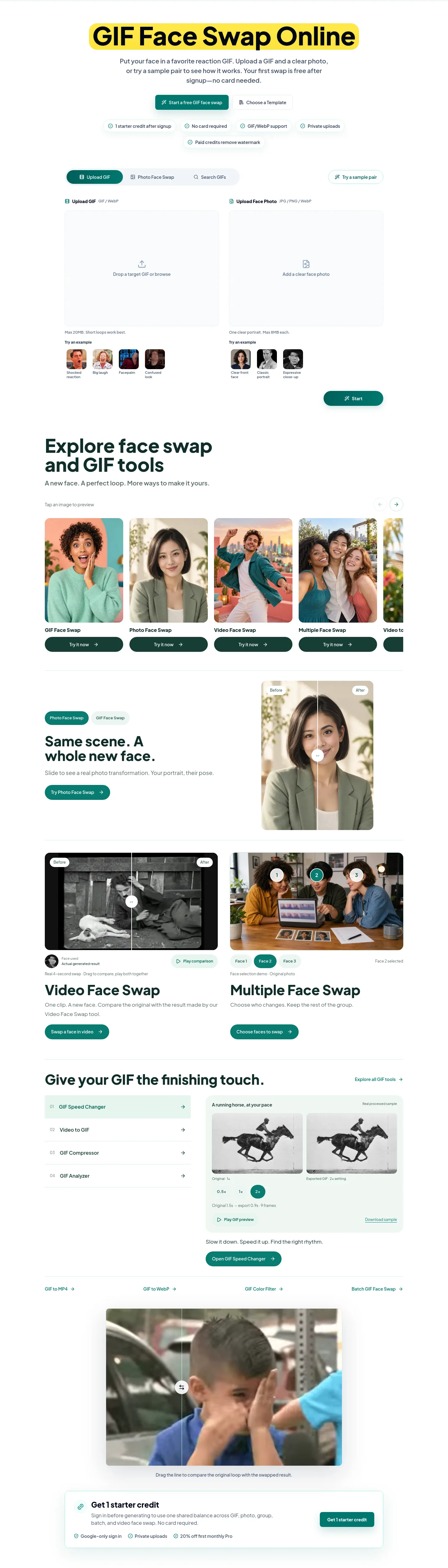 giffaceswap.org — a real Hero section