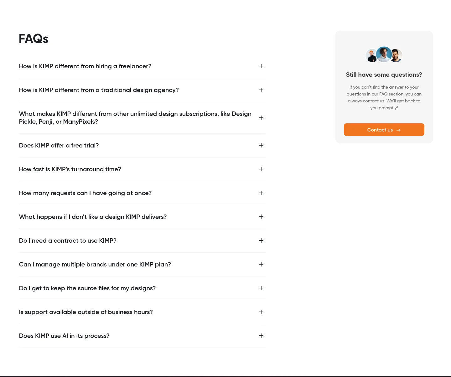 go.kimp.io FAQ section