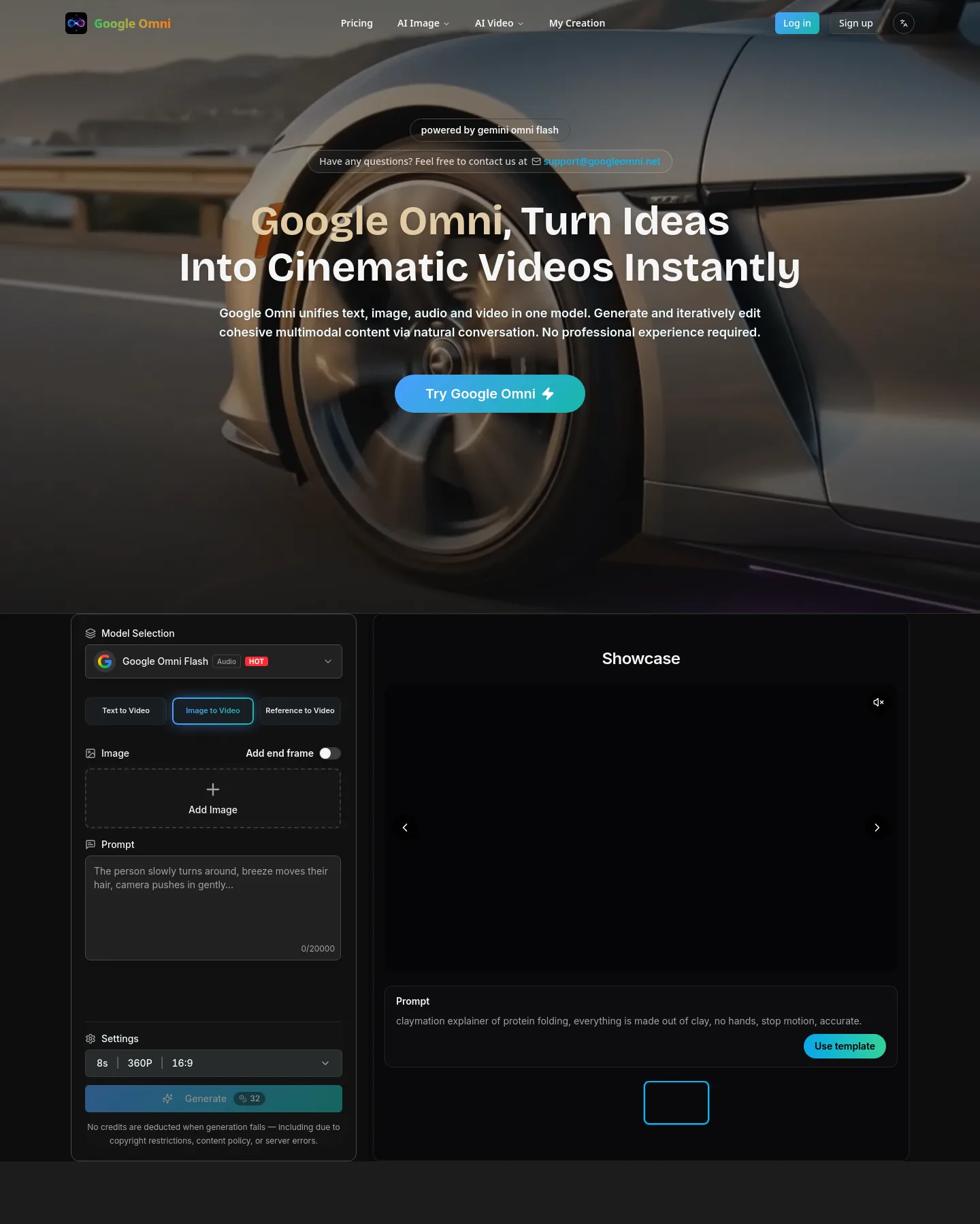 googleomni.net — a real Hero section