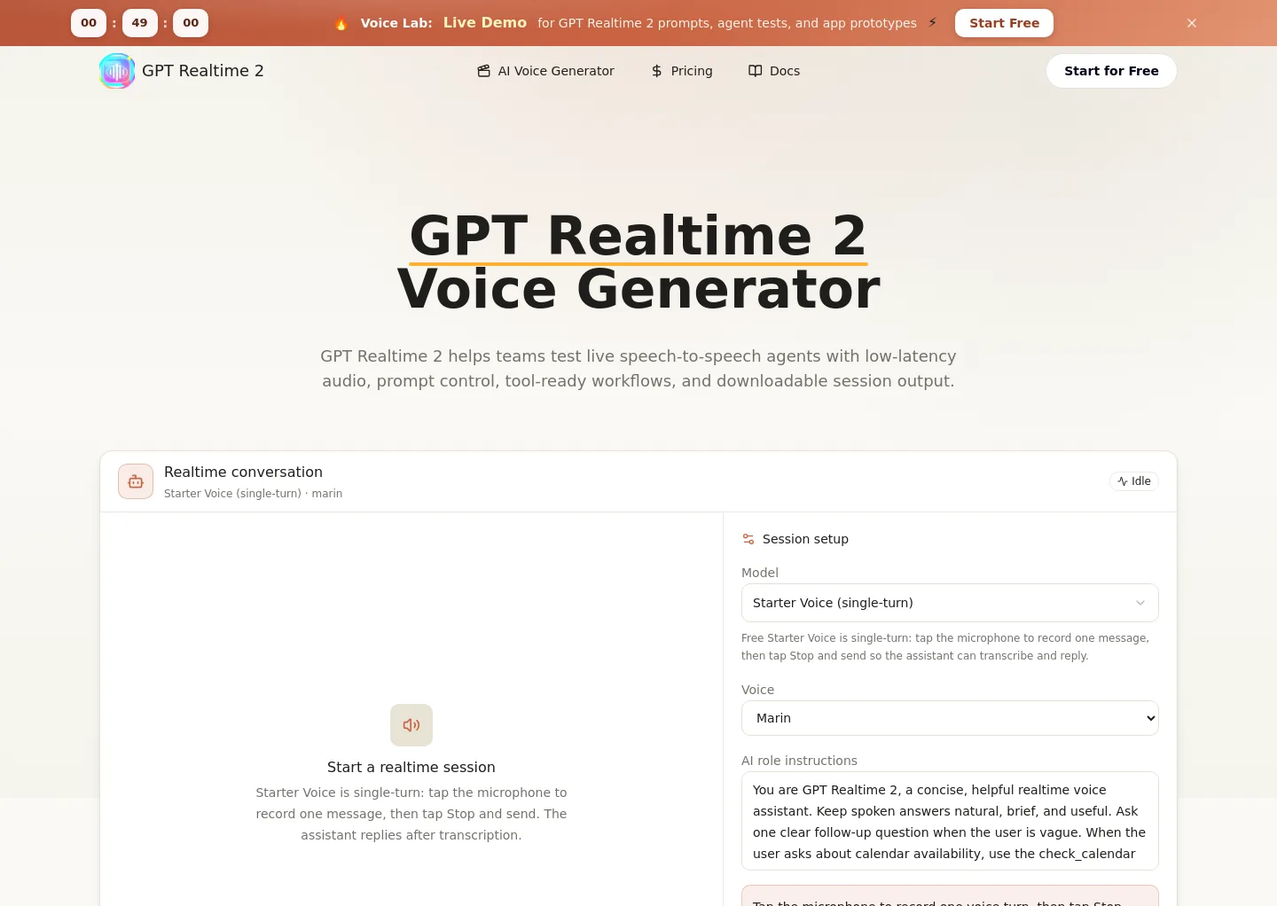 gptrealtime2.net — a measured funnel