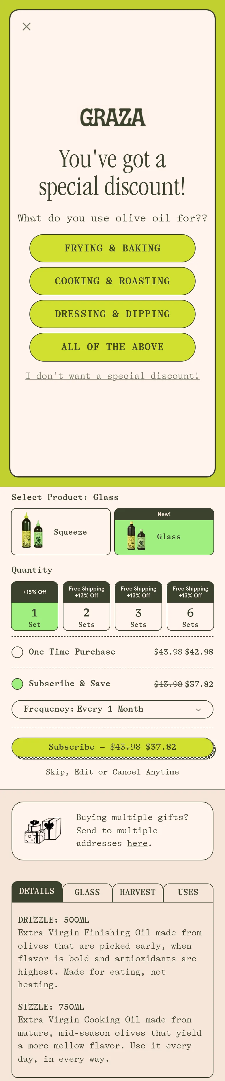 graza.co Hero section
