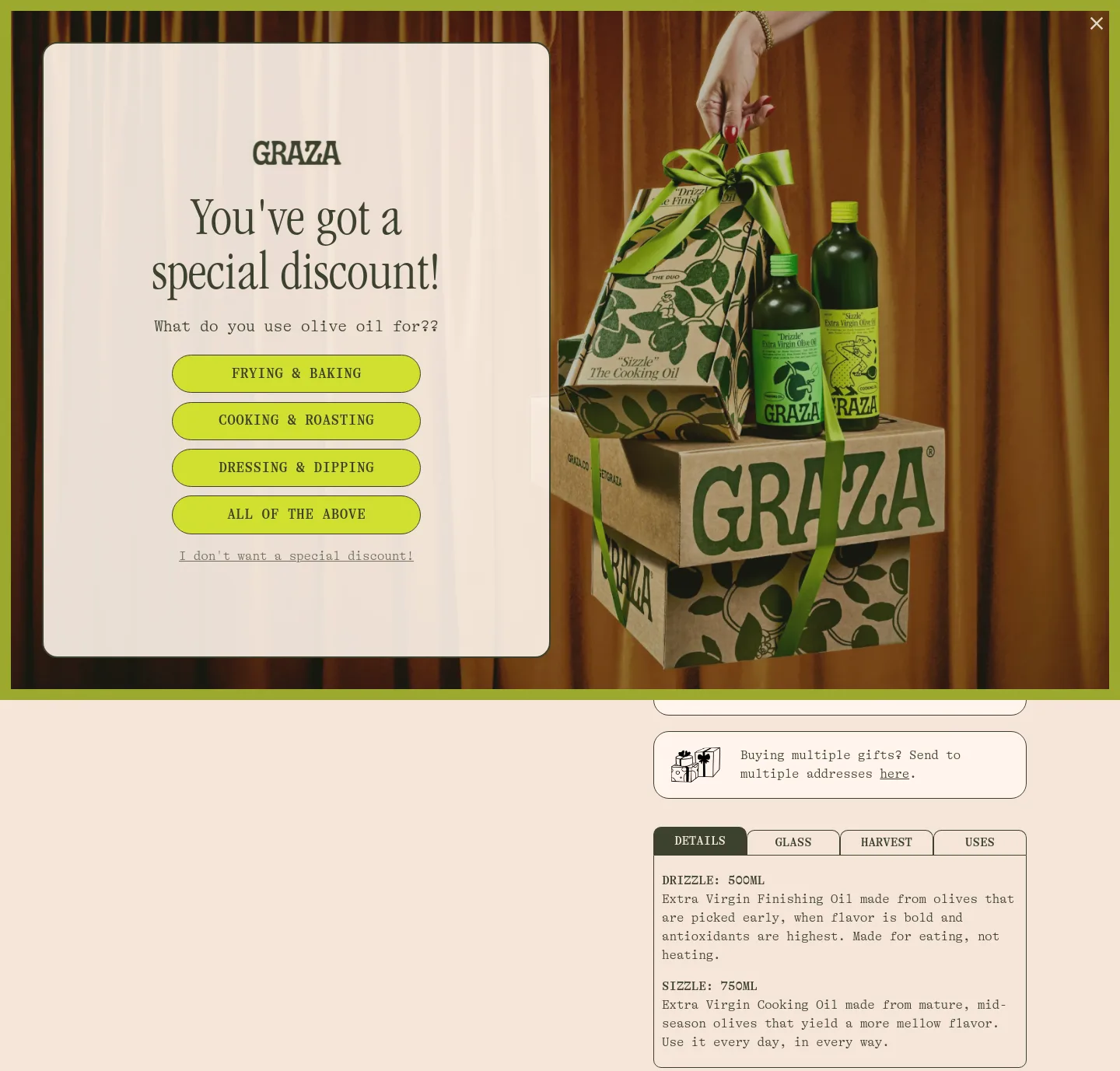 graza.com Hero section